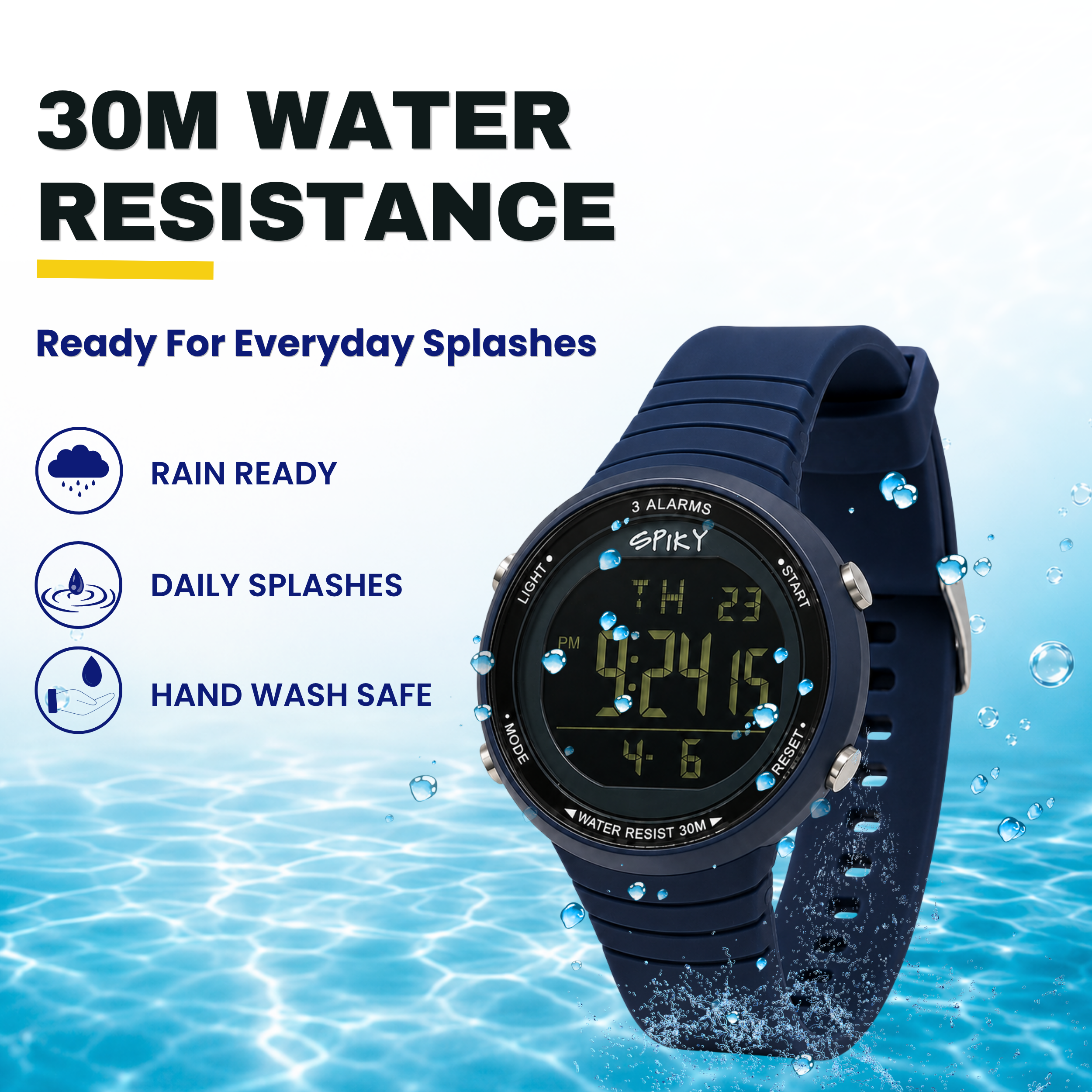 Spiky Square Digital Sports Watch for Kids Boys
