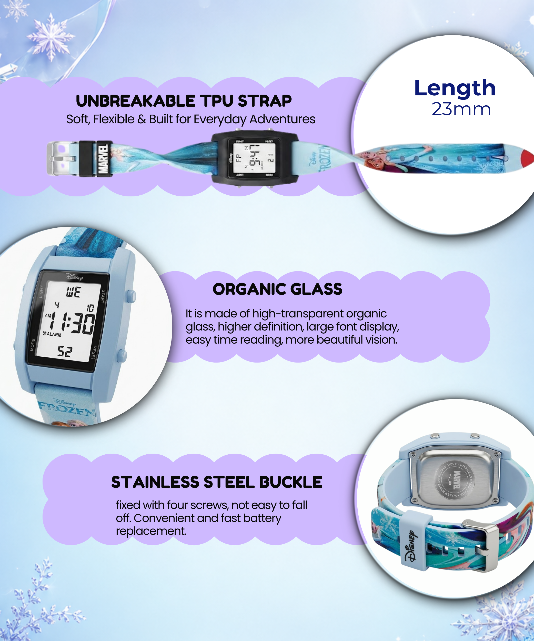 Spiky Frozen theme Digital Kids Watch