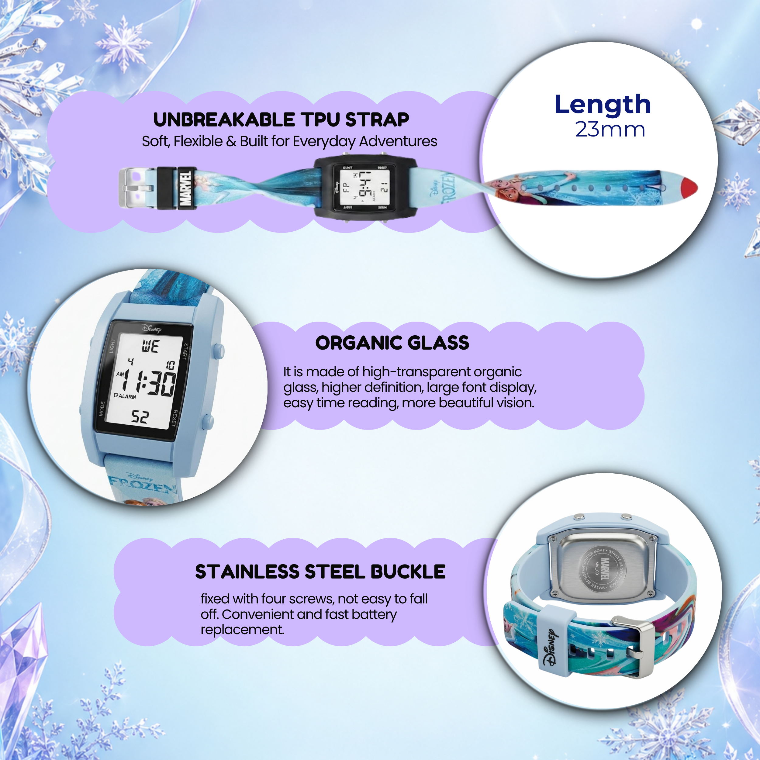 Spiky Frozen theme Digital Kids Watch