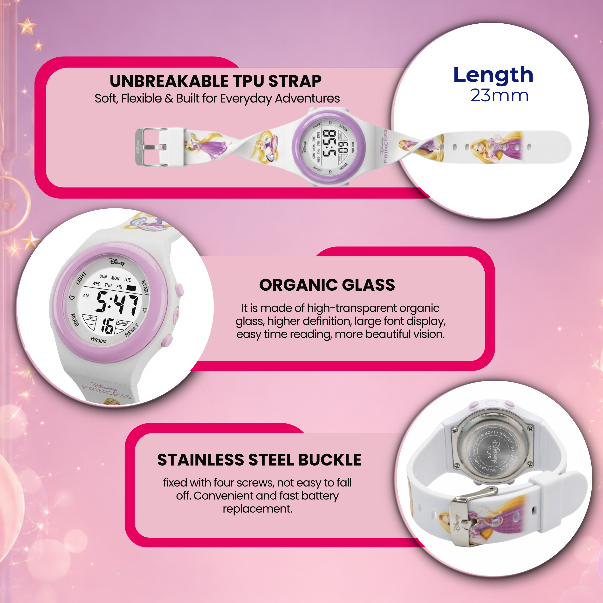 Spiky Princess theme Digital Kids Watch