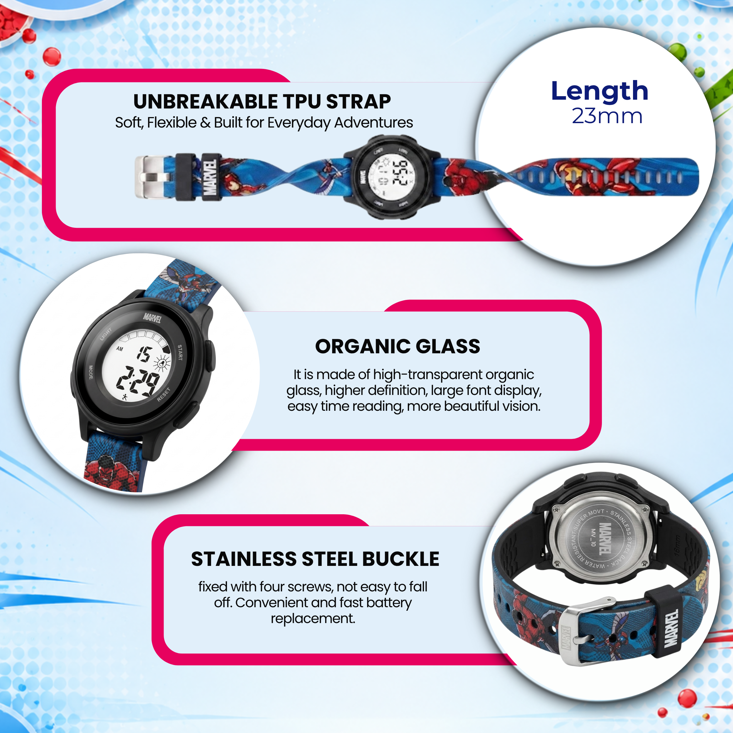 Spiky Hulk theme Digital Kids Watch