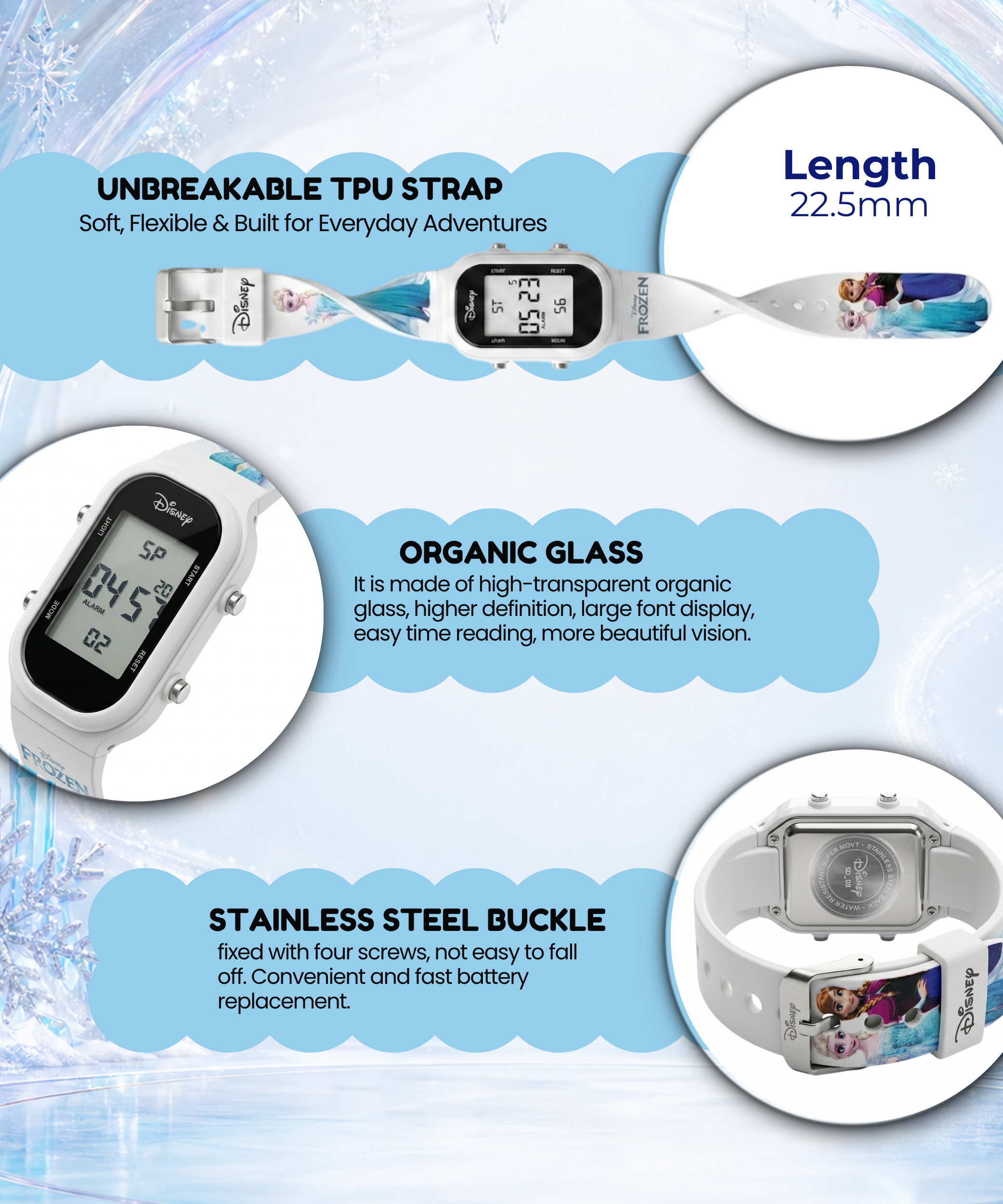 Spiky Frozen theme Digital Kids Watch