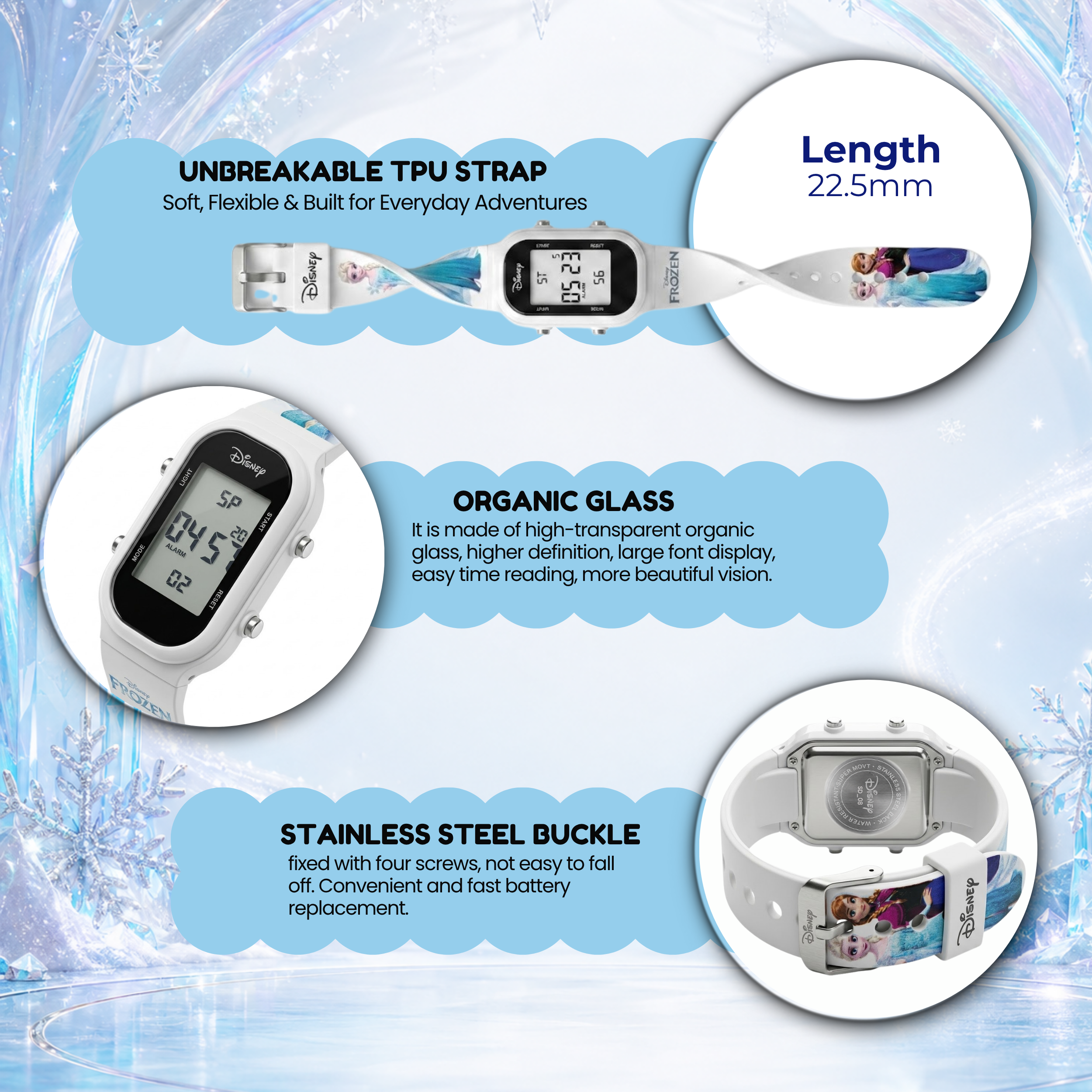 Spiky Frozen theme Digital Kids Watch