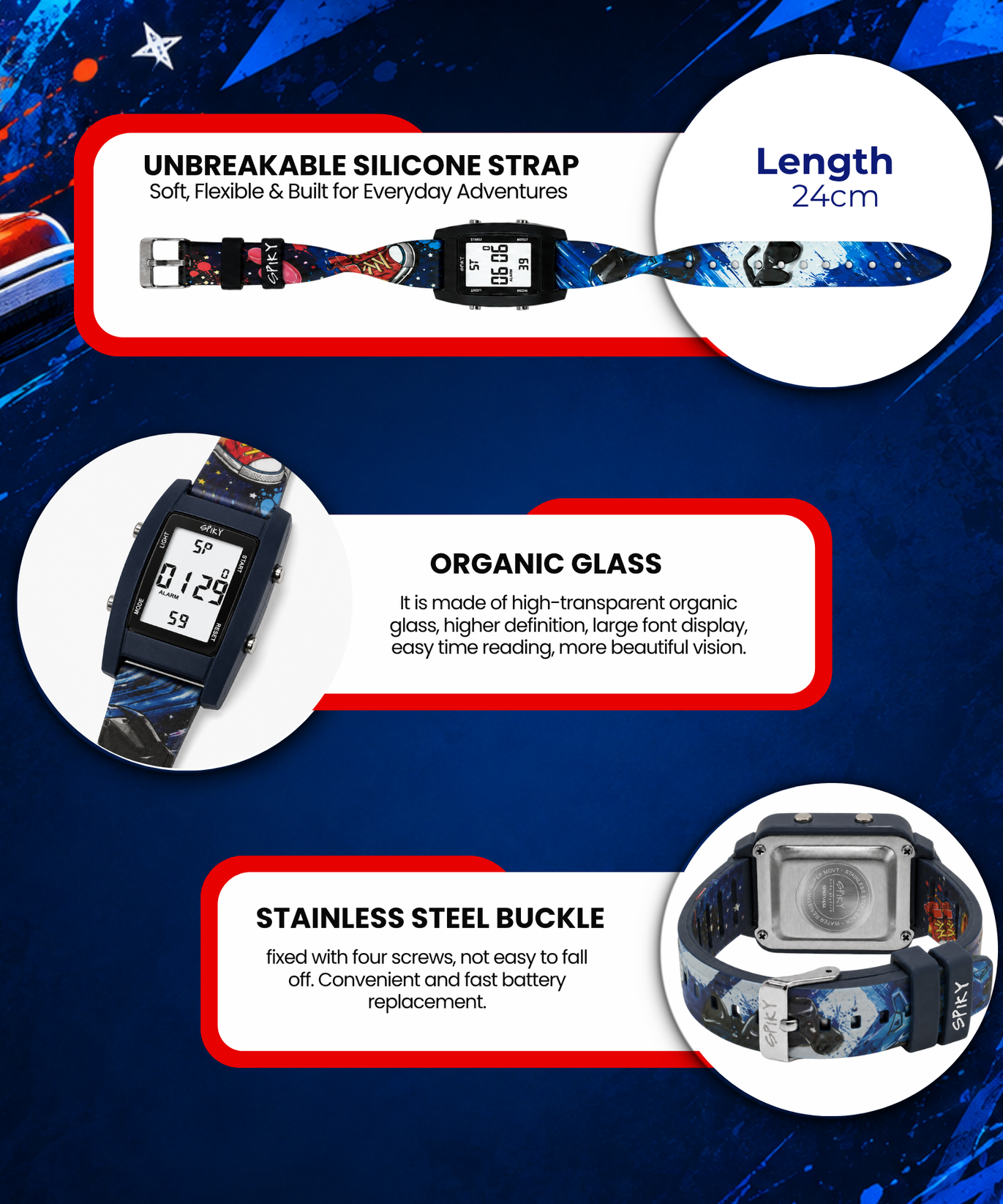 Spiky Kids Digital Watch for Boys