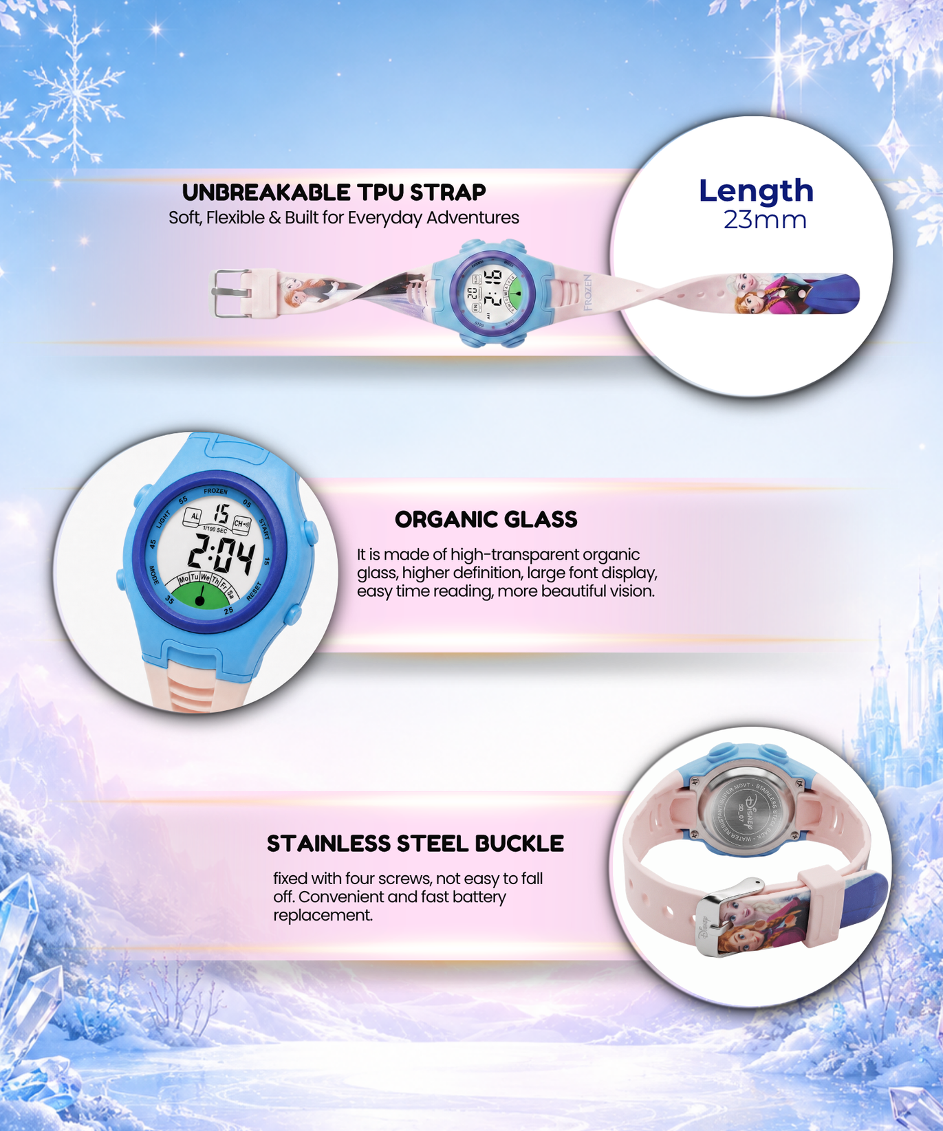 Spiky Frozen theme Digital Kids Watch