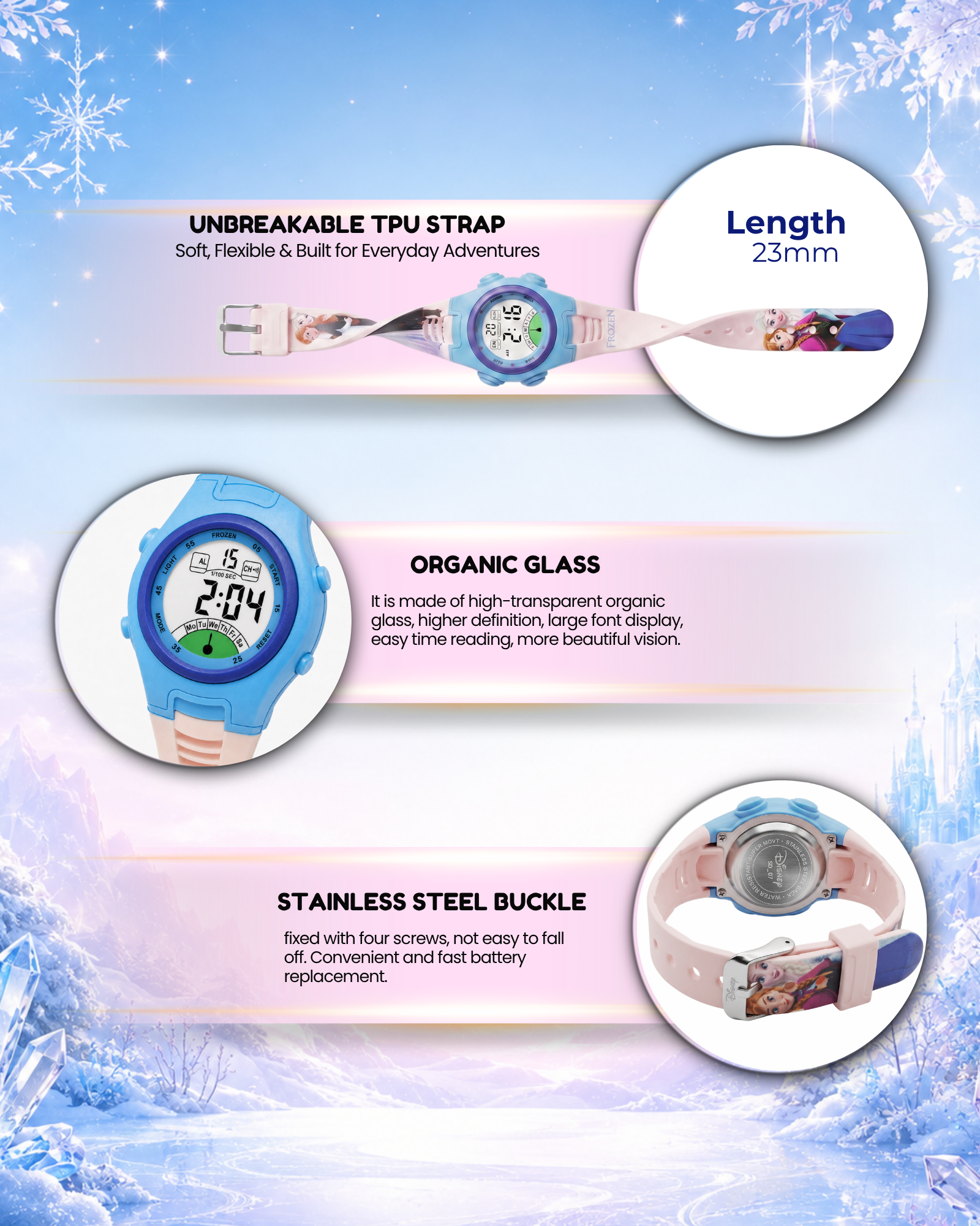 Spiky Frozen theme Digital Kids Watch