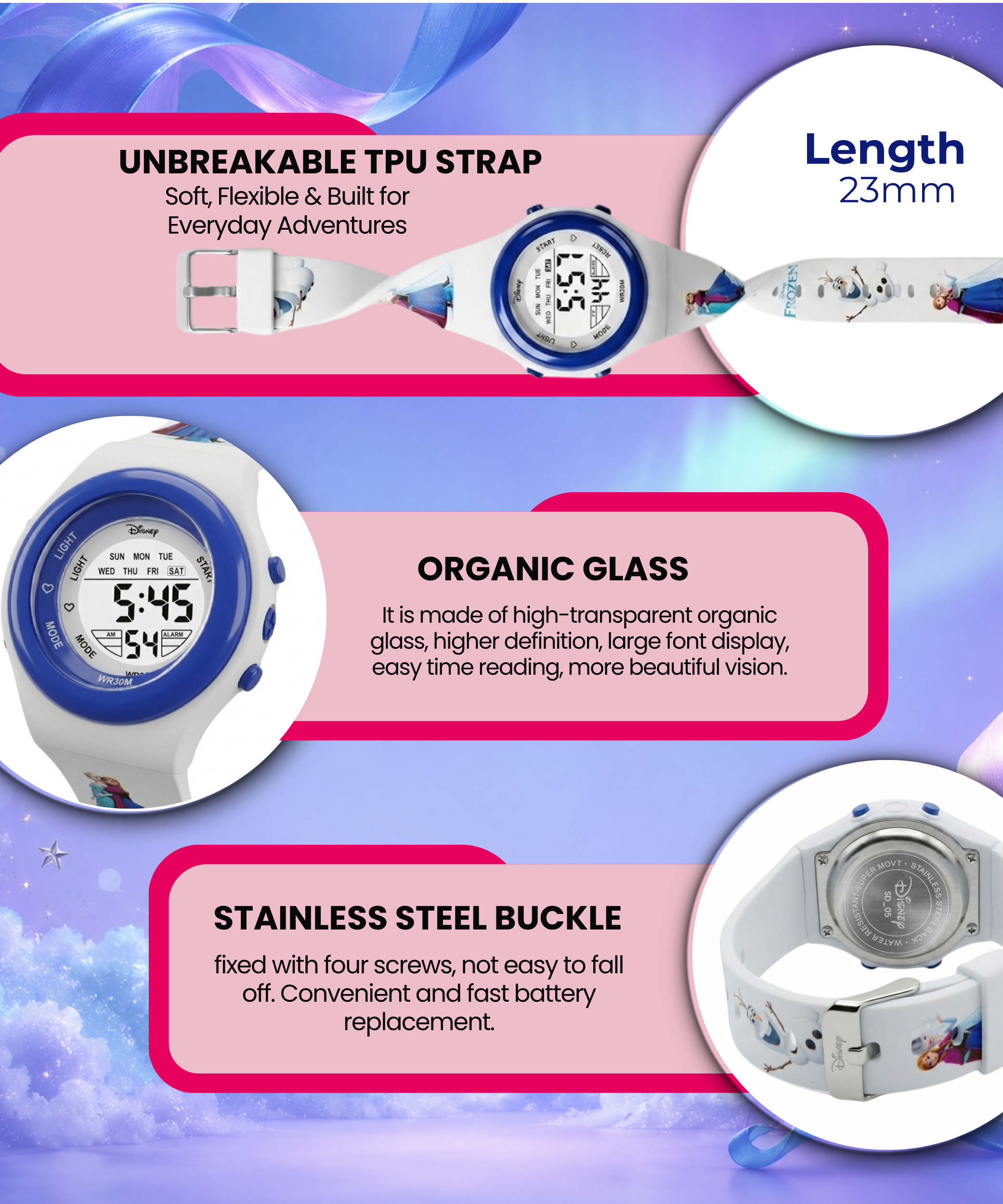 Spiky Frozen theme Digital Kids Watch