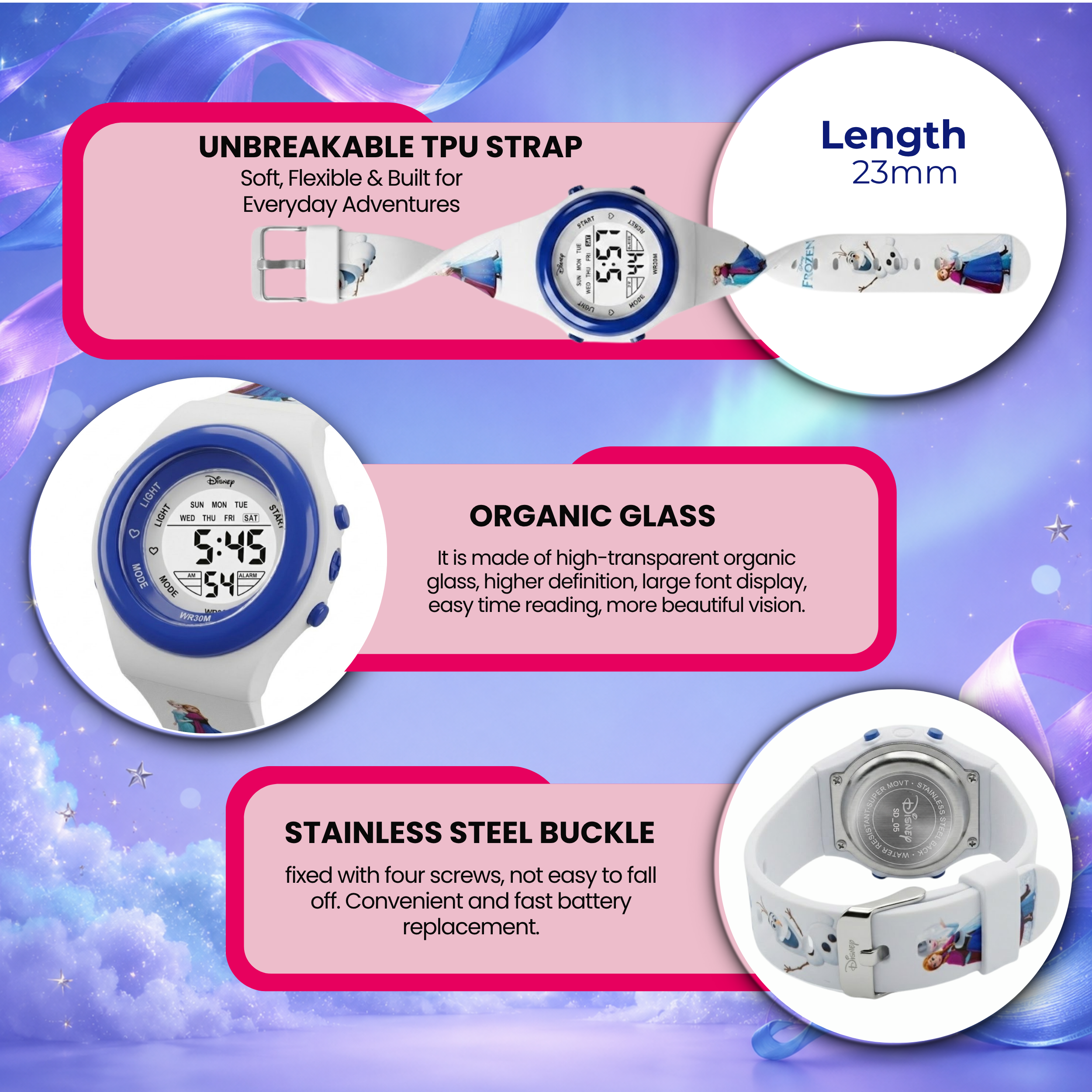 Spiky Frozen theme Digital Kids Watch