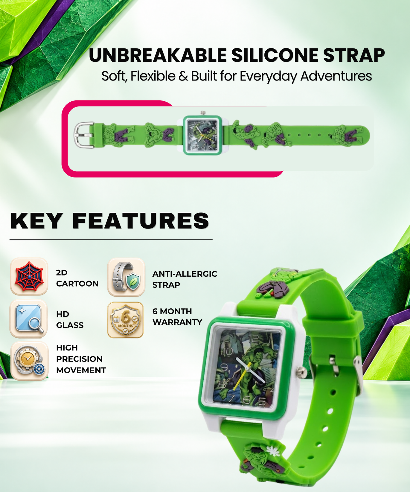 Disney Square Digital Watch for Kids Boys and Girls | Best Gift for Kids
