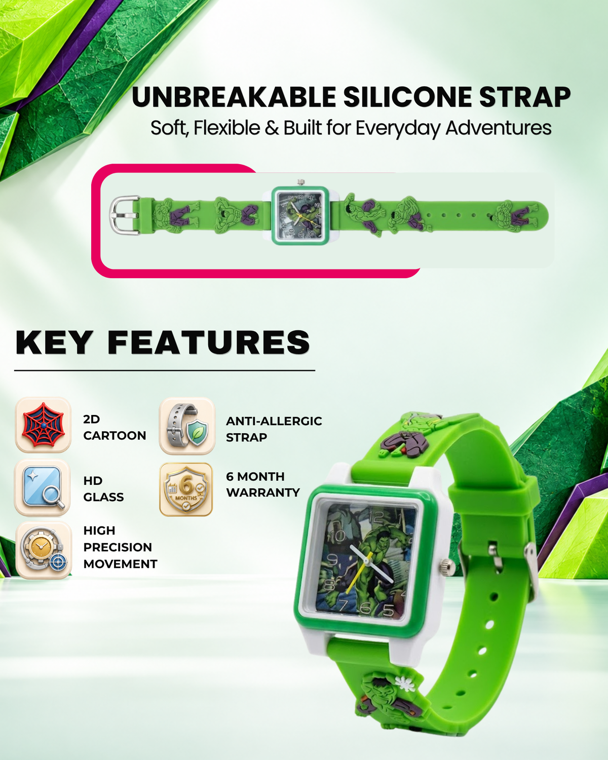 Disney Square Digital Watch for Kids Boys and Girls | Best Gift for Kids