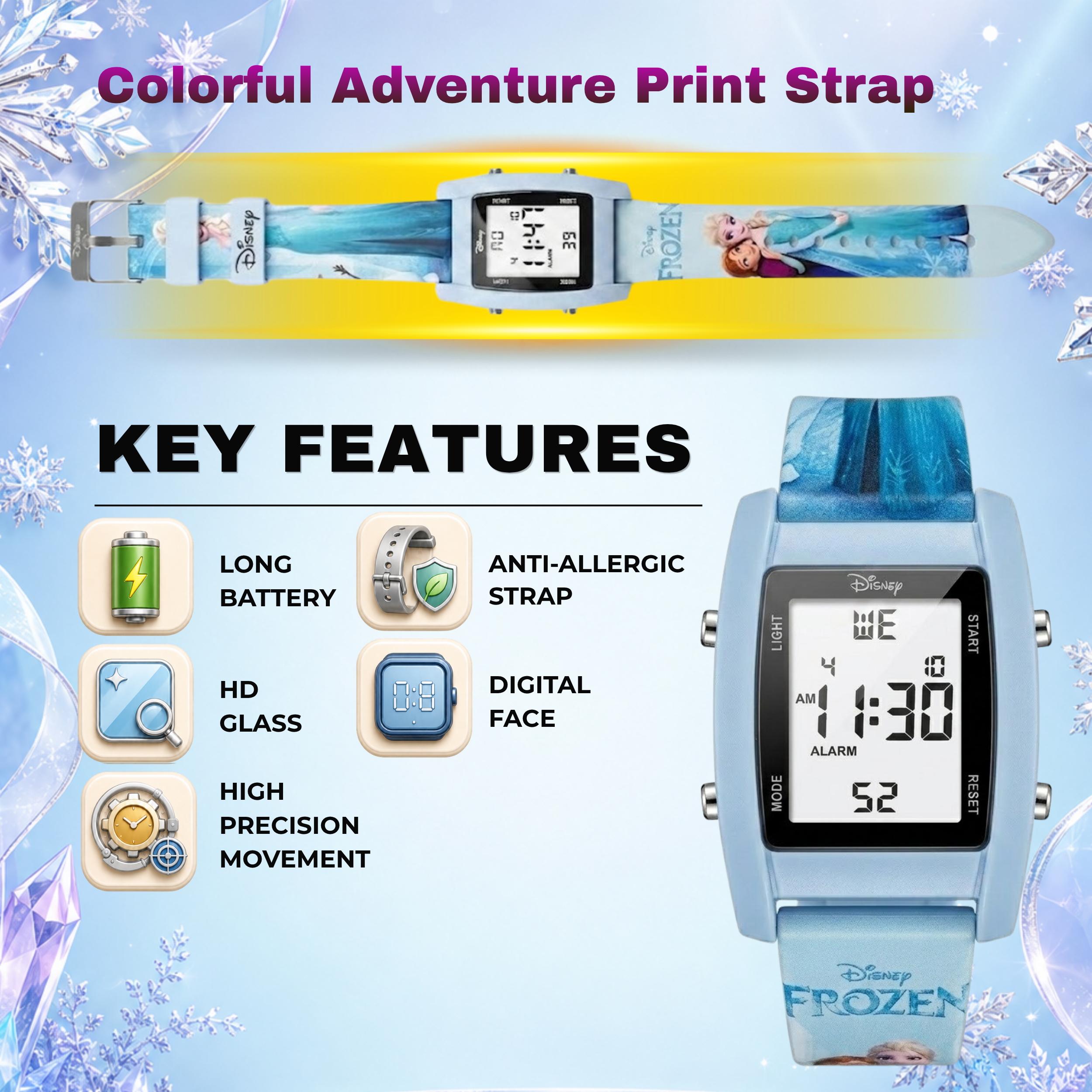 Spiky Frozen theme Digital Kids Watch
