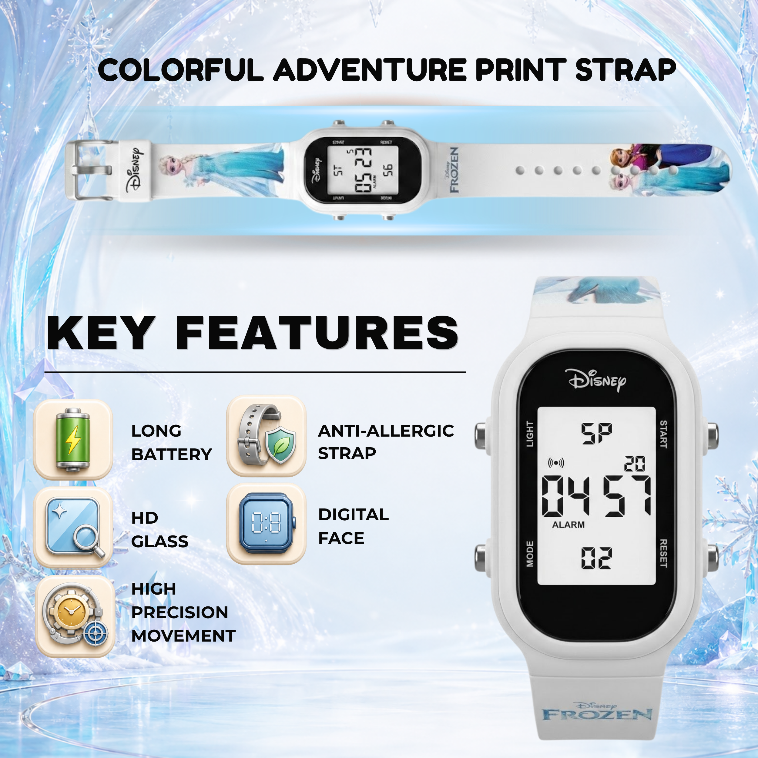 Spiky Frozen theme Digital Kids Watch