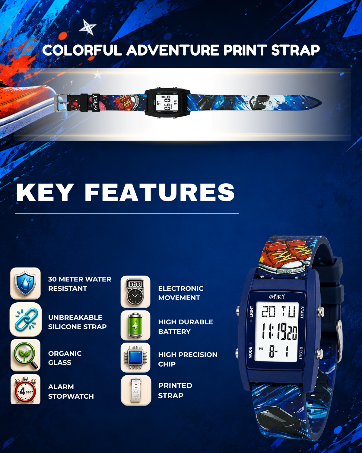 Spiky Kids Digital Watch for Boys