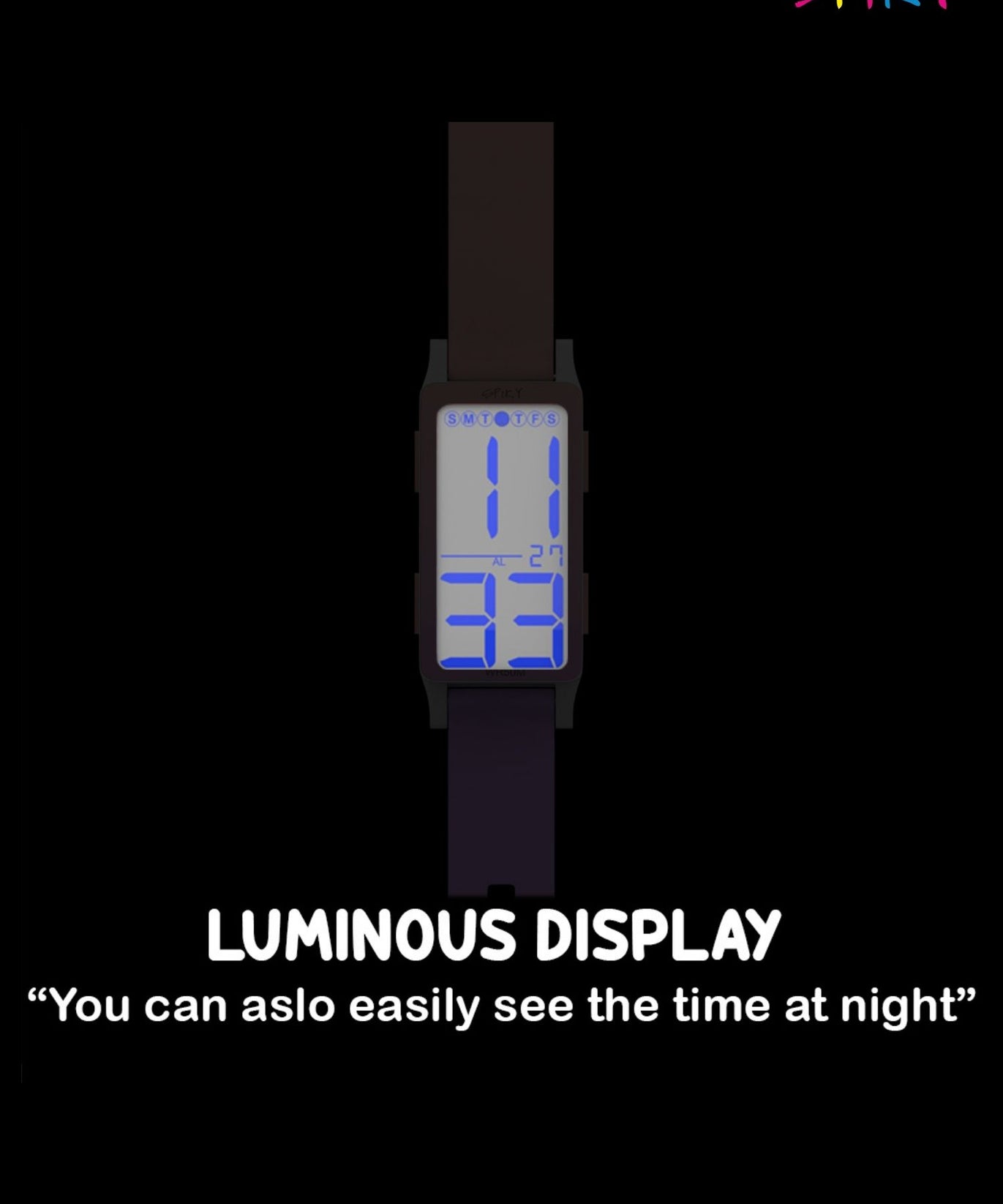 Spiky Multi-functional Digital Sports Watch for Kids EVA44