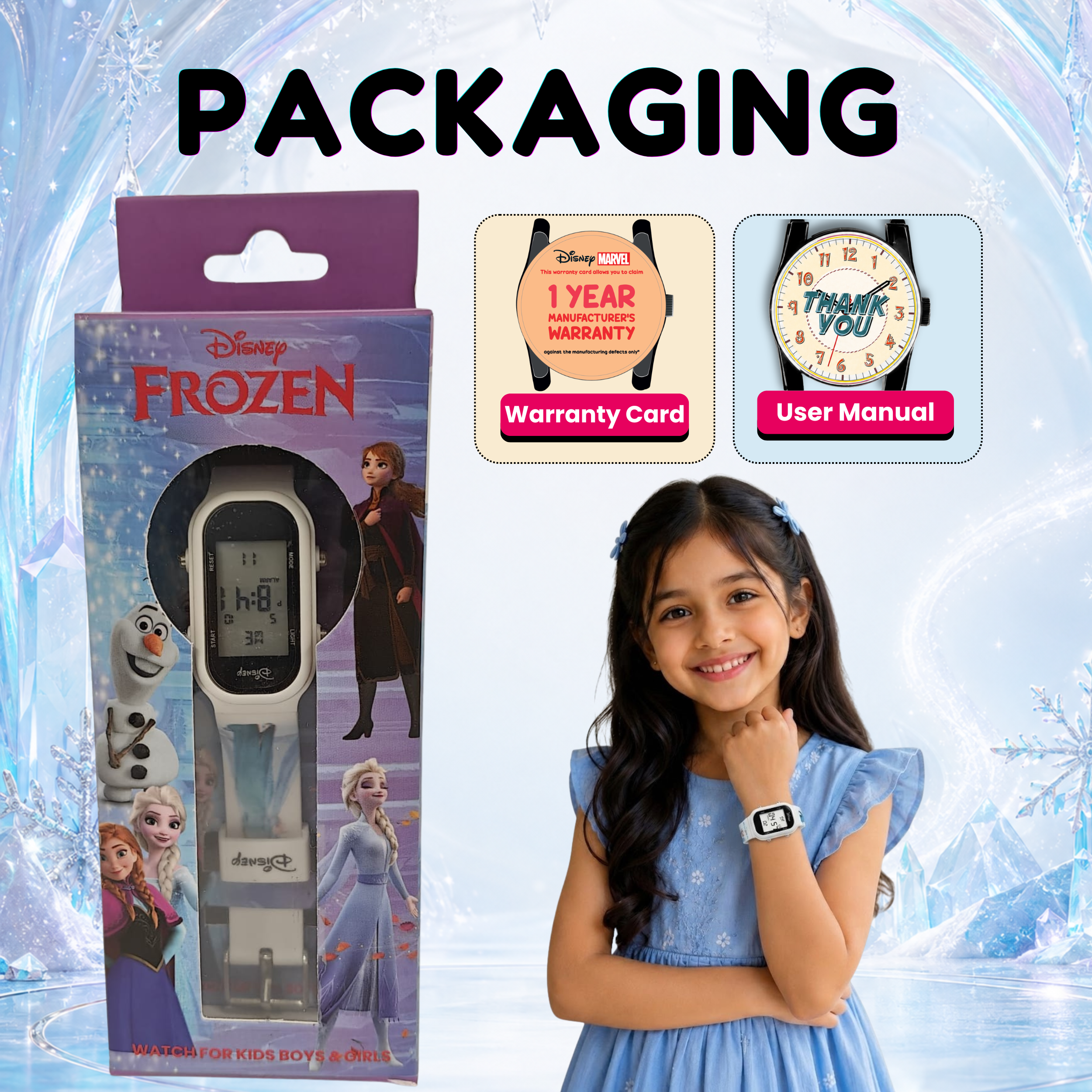 Spiky Frozen theme Digital Kids Watch
