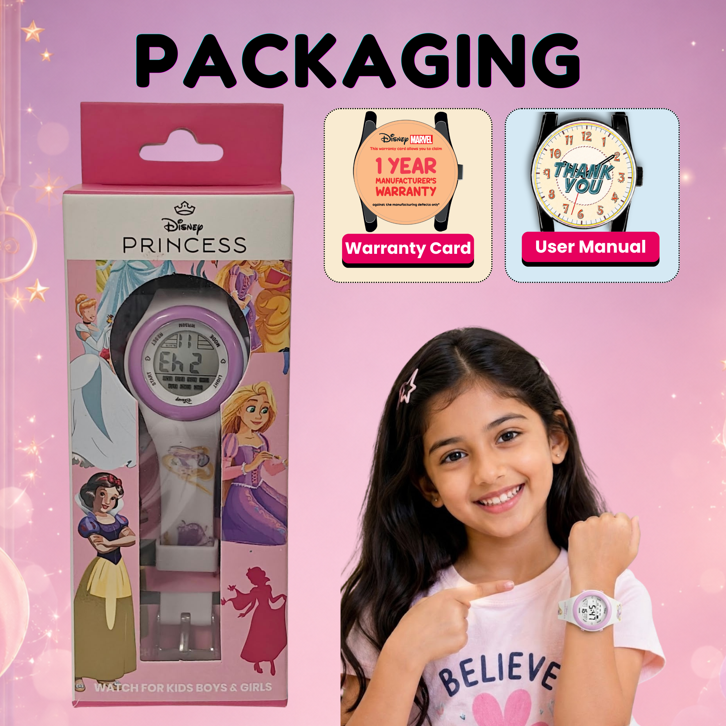 Spiky Princess theme Digital Kids Watch