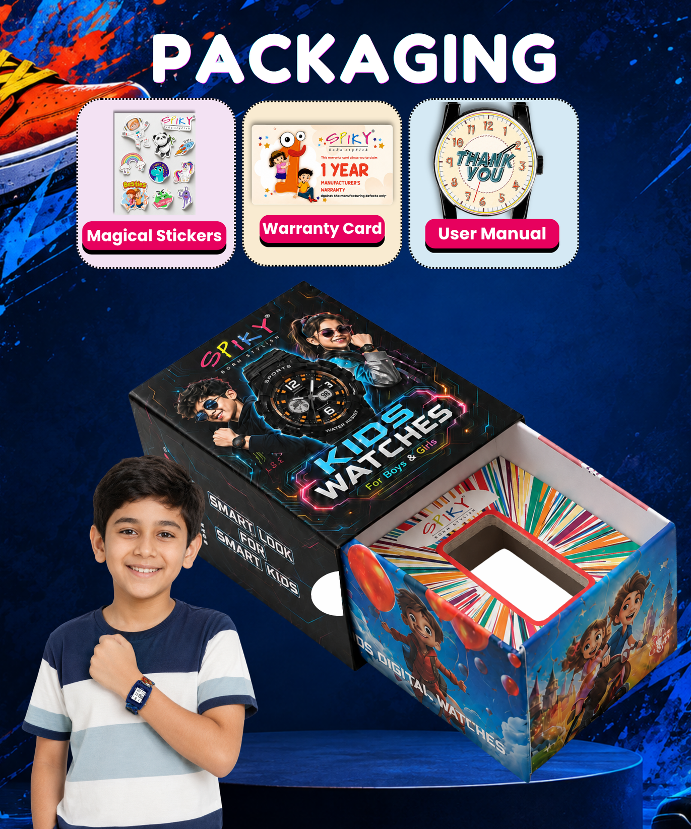 Spiky Kids Digital Watch for Boys