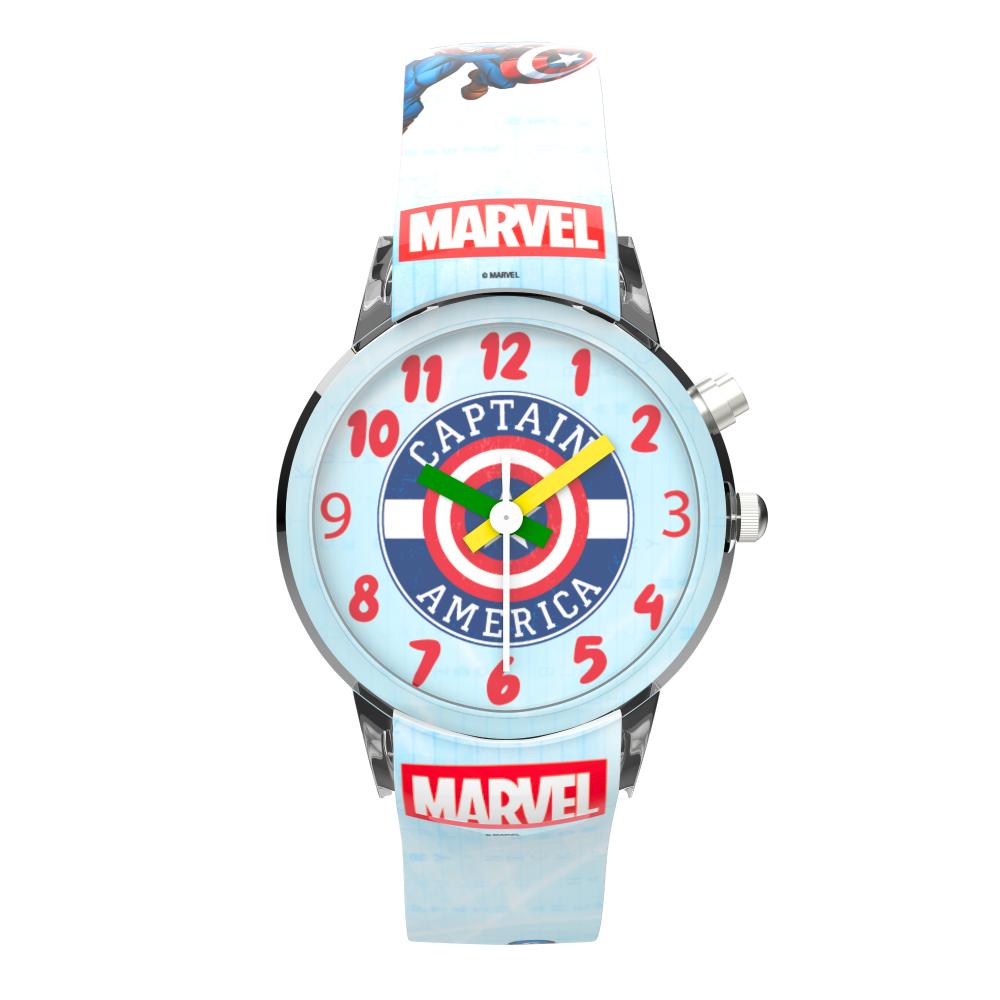 Disney Captain America Kids Analog Watch with LED Light | For Boys & Girls Age 3–10 Years