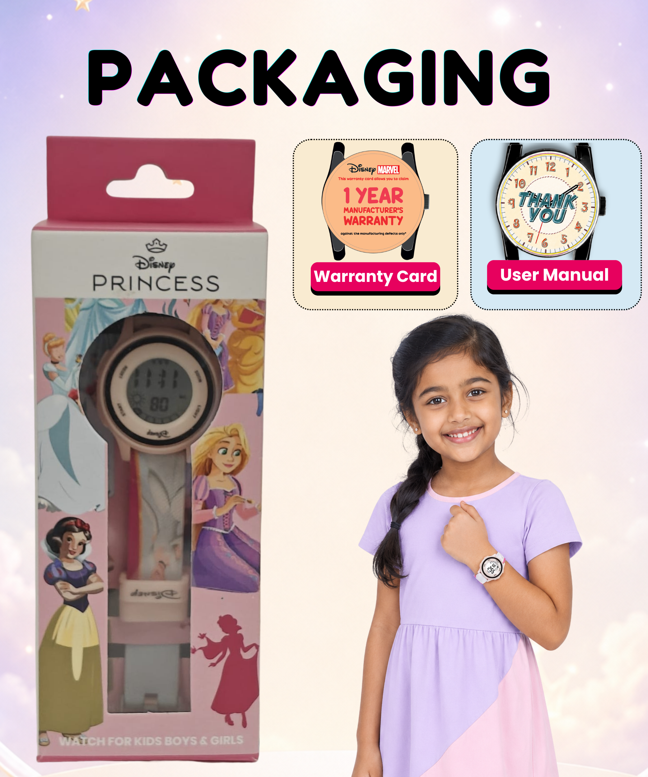 Spiky Princess theme Digital Kids Watch