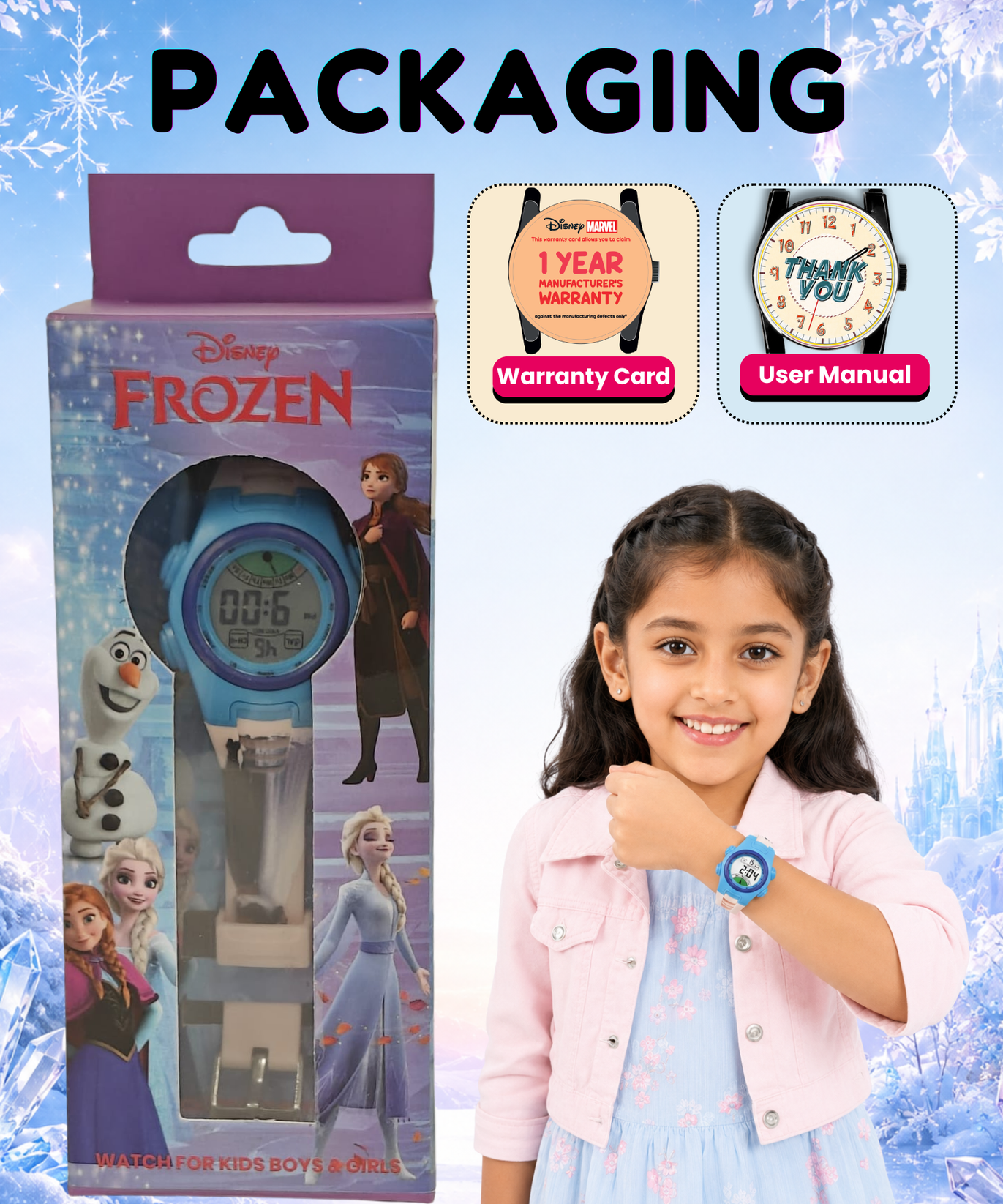 Spiky Frozen theme Digital Kids Watch