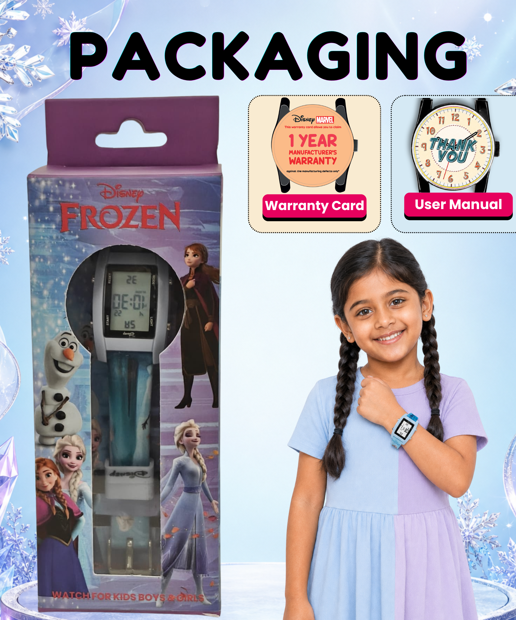 Spiky Frozen theme Digital Kids Watch
