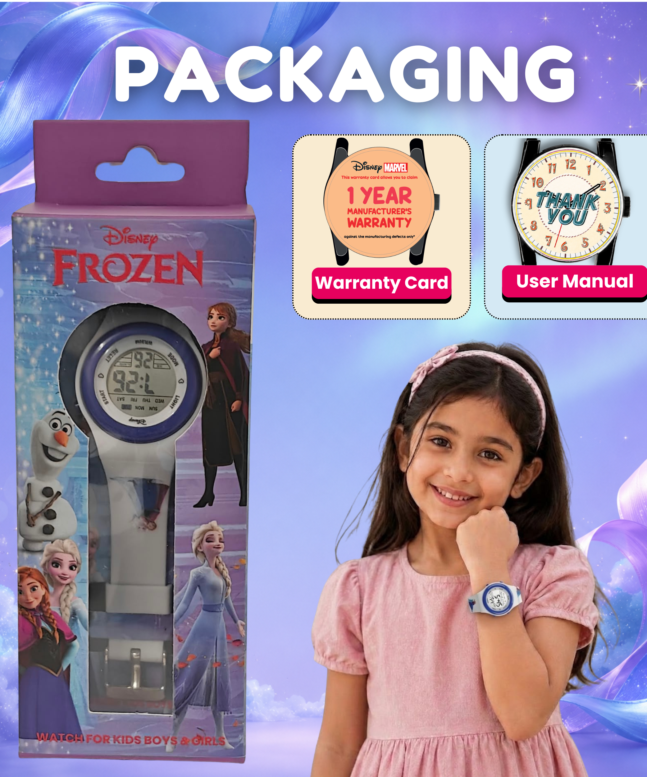 Spiky Frozen theme Digital Kids Watch
