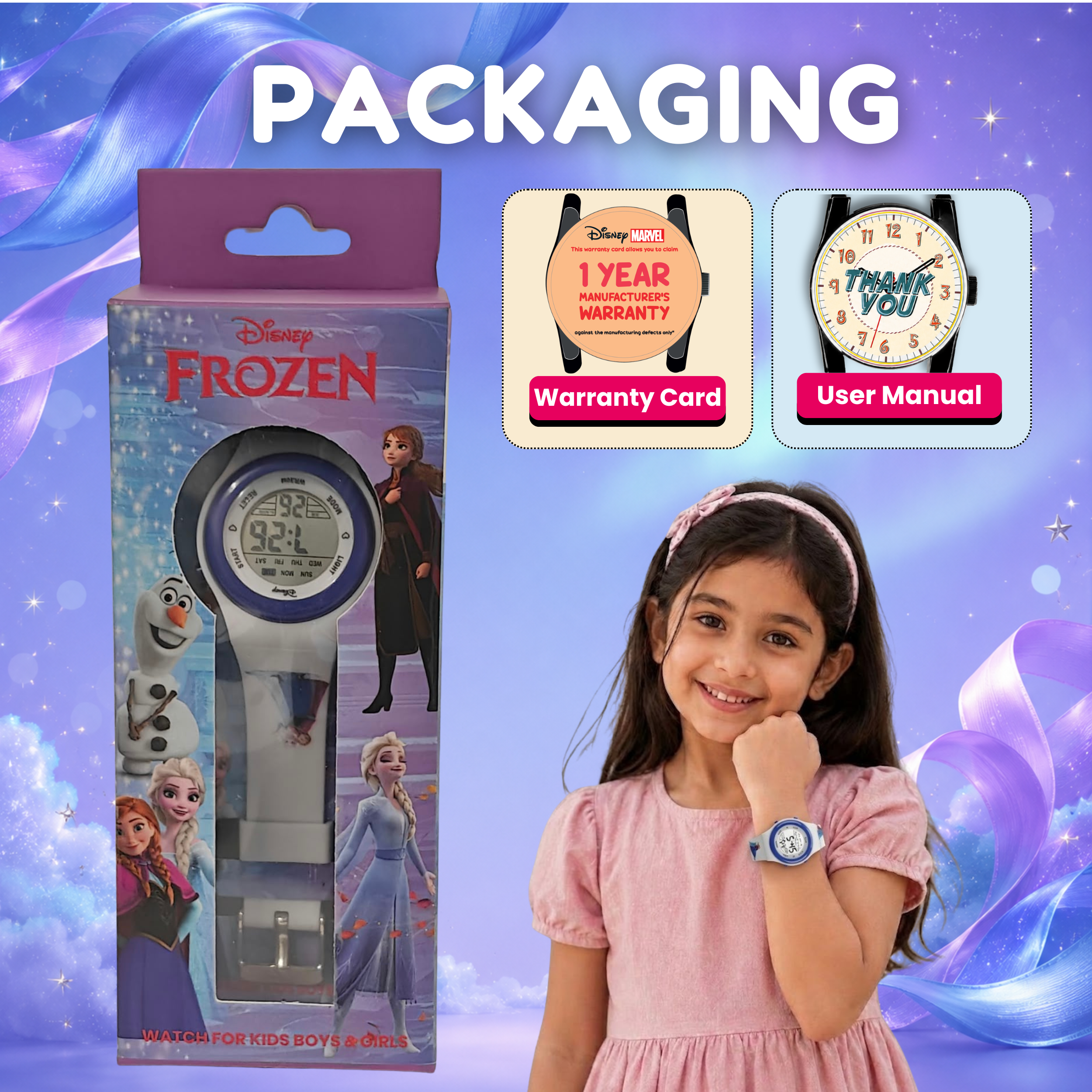 Spiky Frozen theme Digital Kids Watch