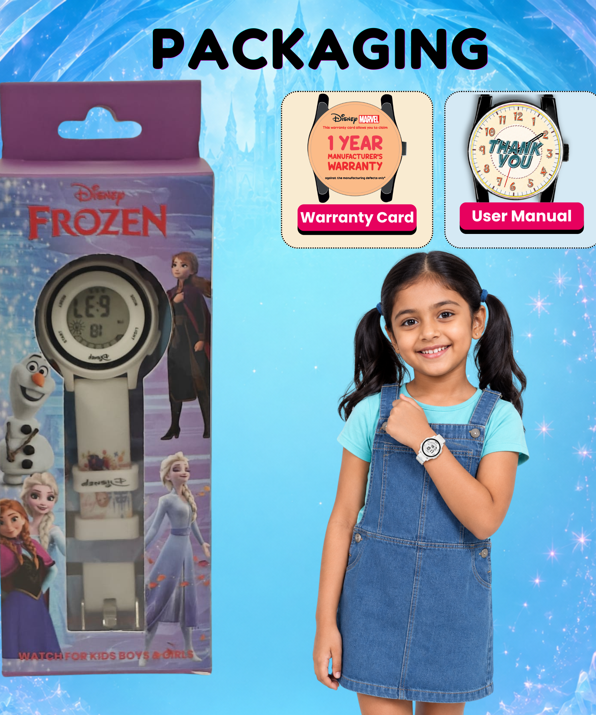 Spiky Frozen theme Digital Kids Watch