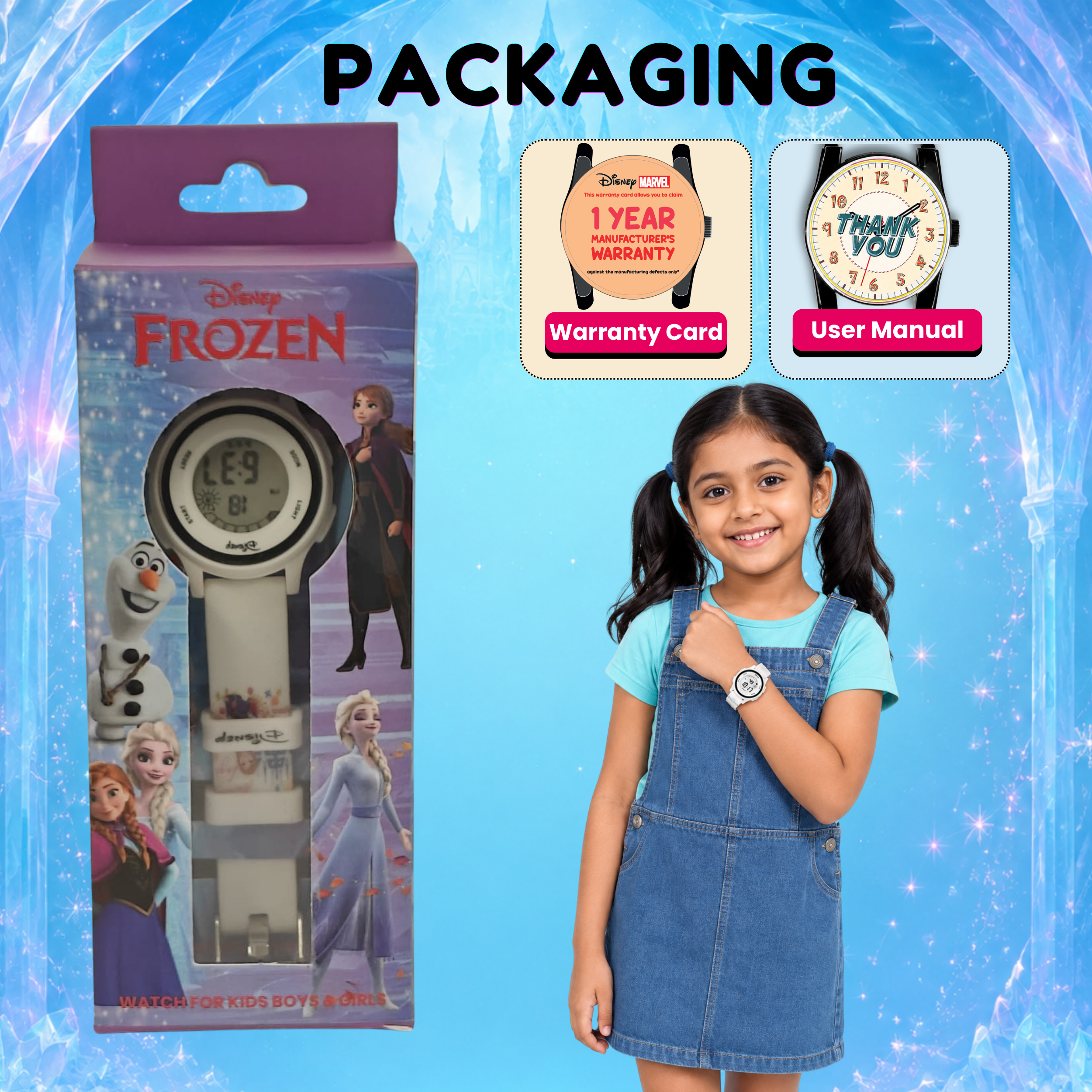 Spiky Frozen theme Digital Kids Watch