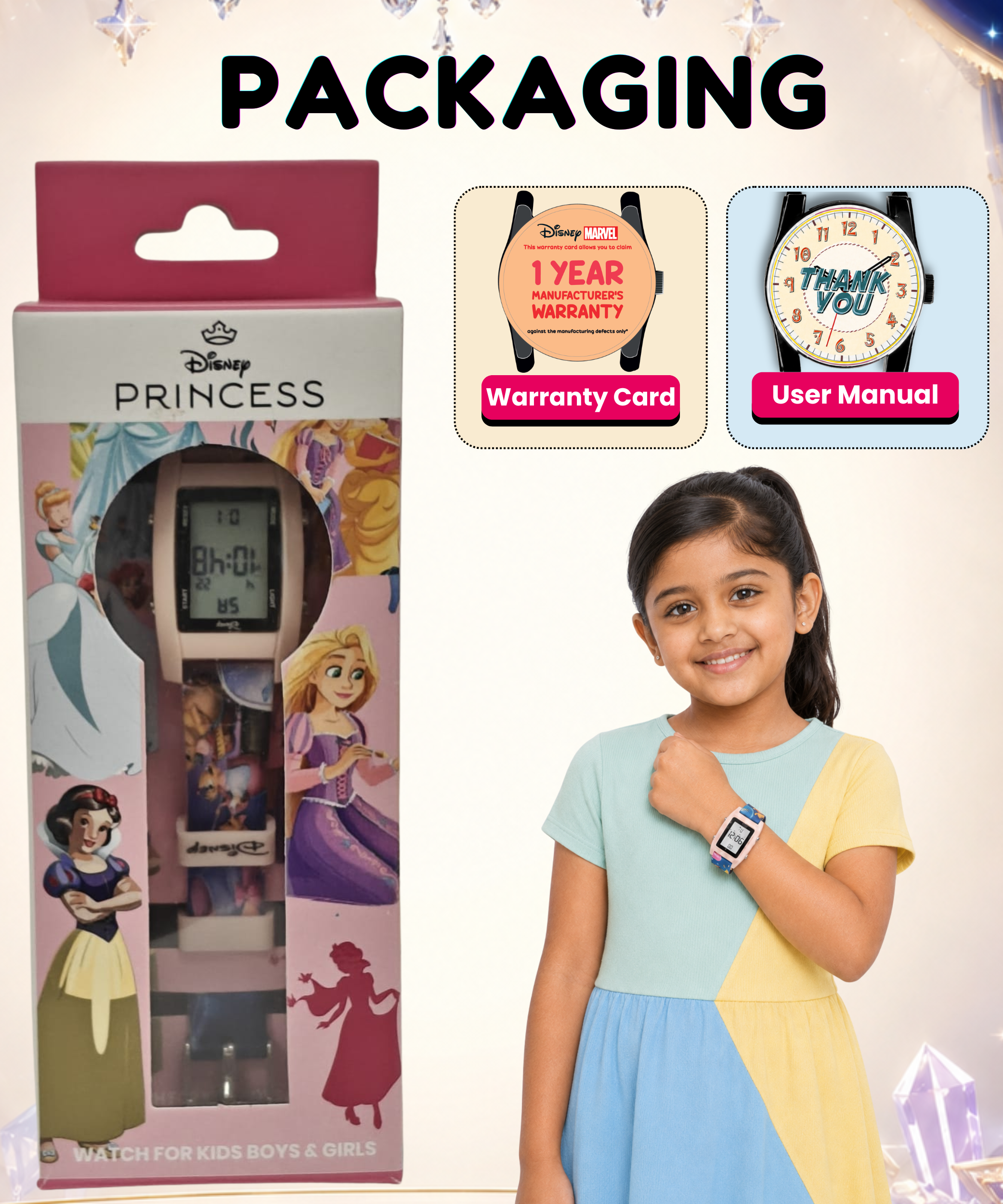Spiky Princess theme Digital Kids Watch
