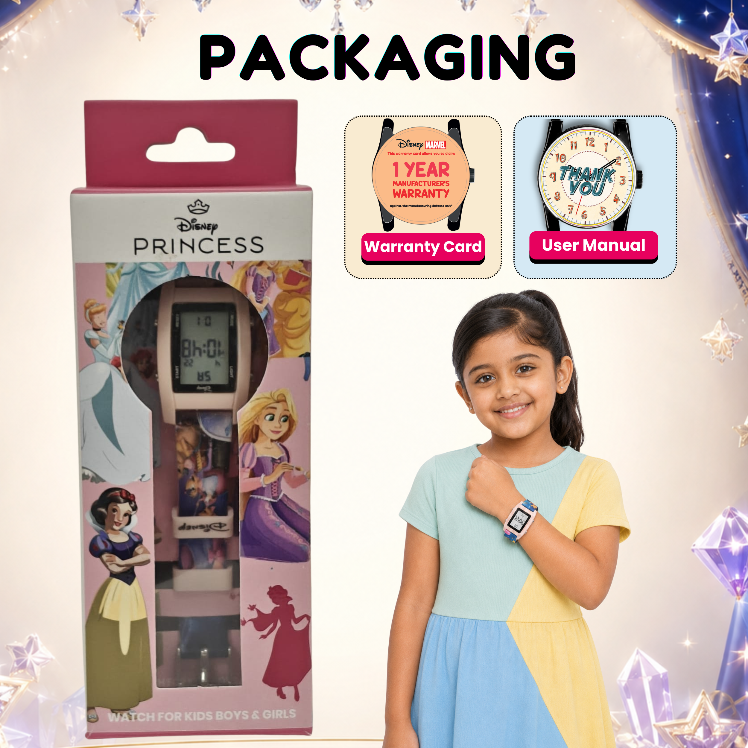 Spiky Princess theme Digital Kids Watch