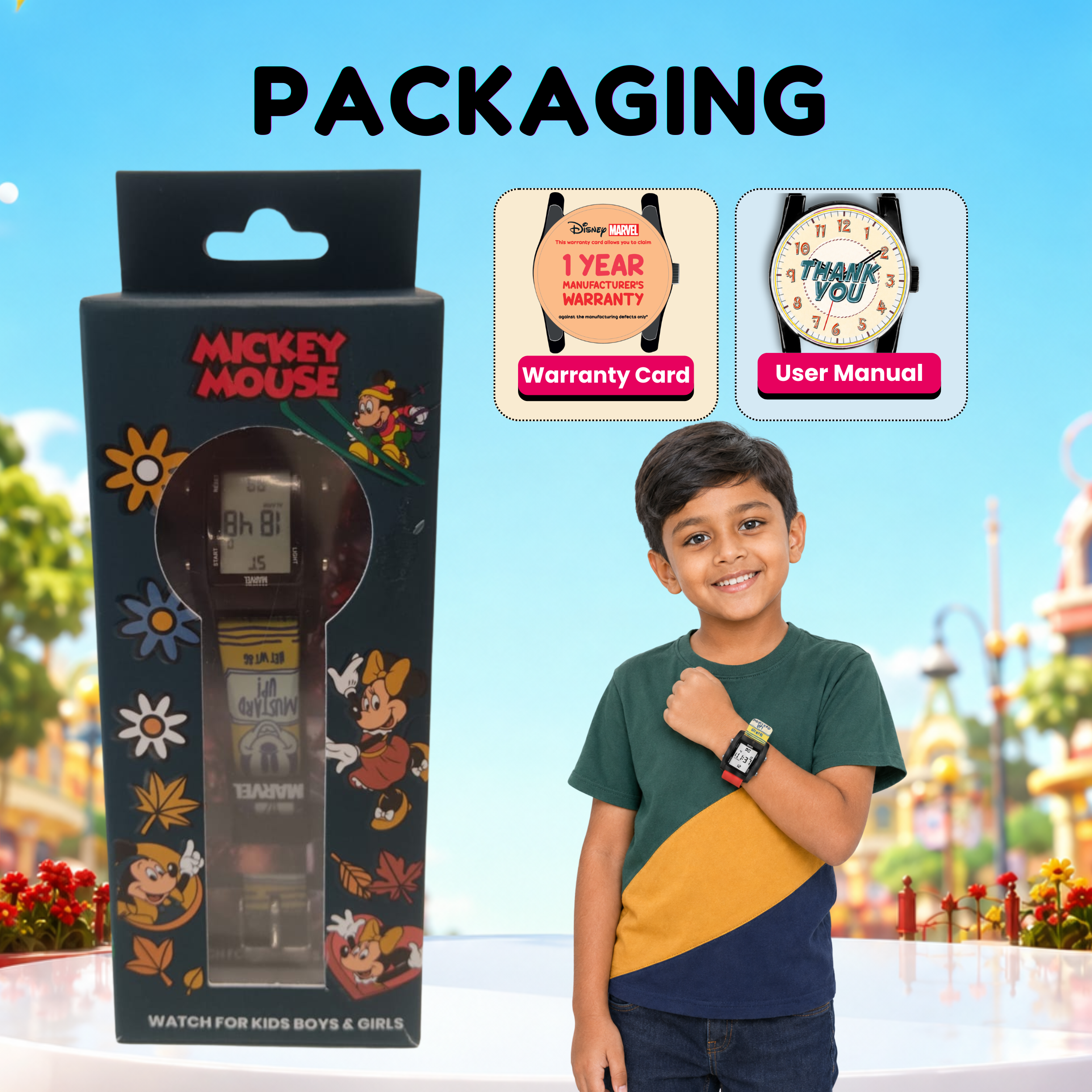 Spiky Micky Mouse  theme Digital Kids Watch