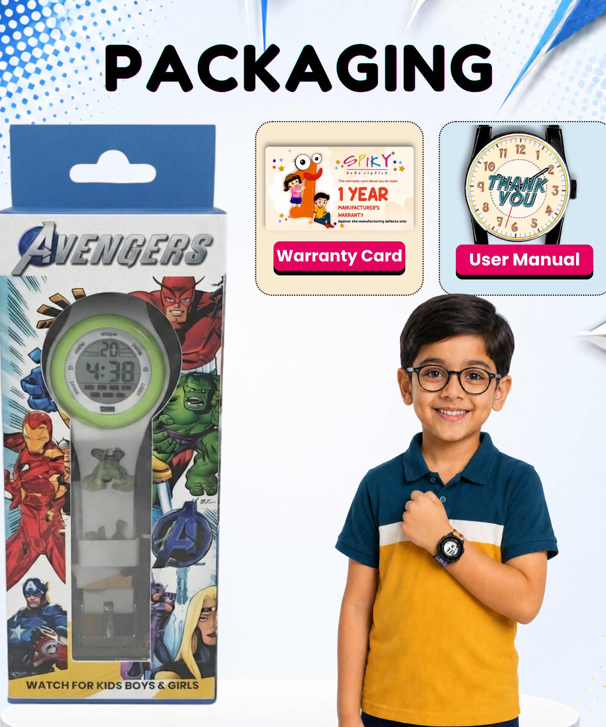 Spiky Avengers Digital Kids Watch