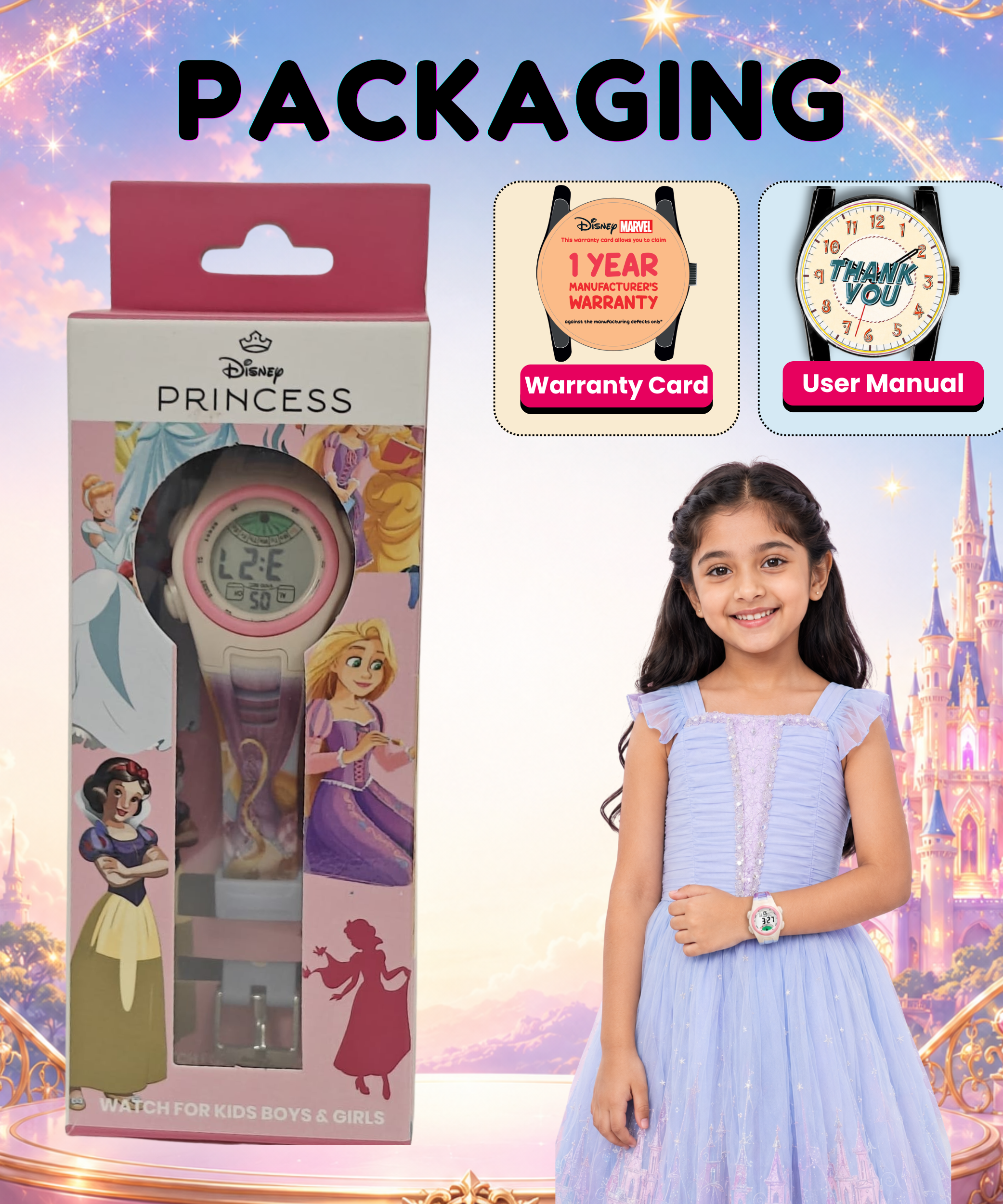 Spiky Princess theme Digital Kids Watch