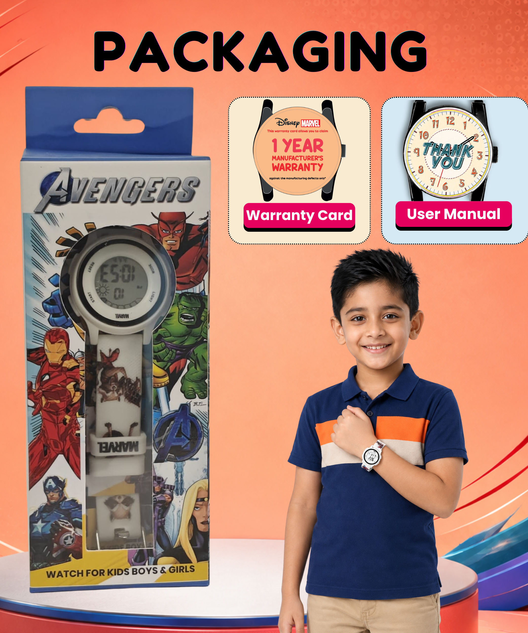 Spiky Avengers Digital Kids Watch
