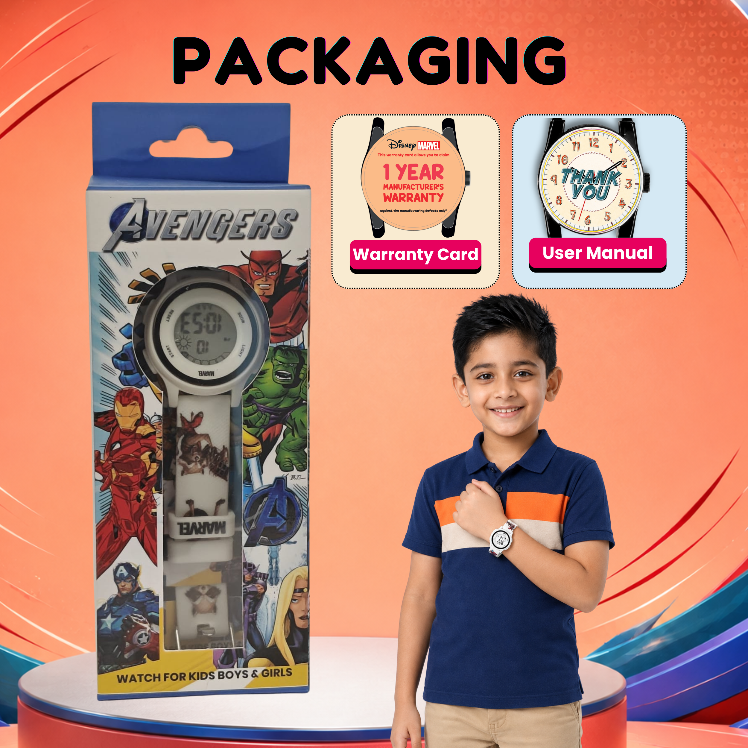 Spiky Avengers Digital Kids Watch