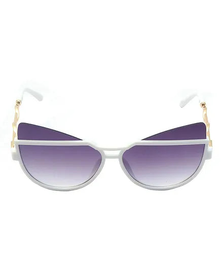 Spiky Cats-Eye UV Protected Sunglass - White Violet