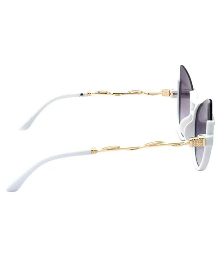 Spiky Cats-Eye UV Protected Sunglass - White Violet