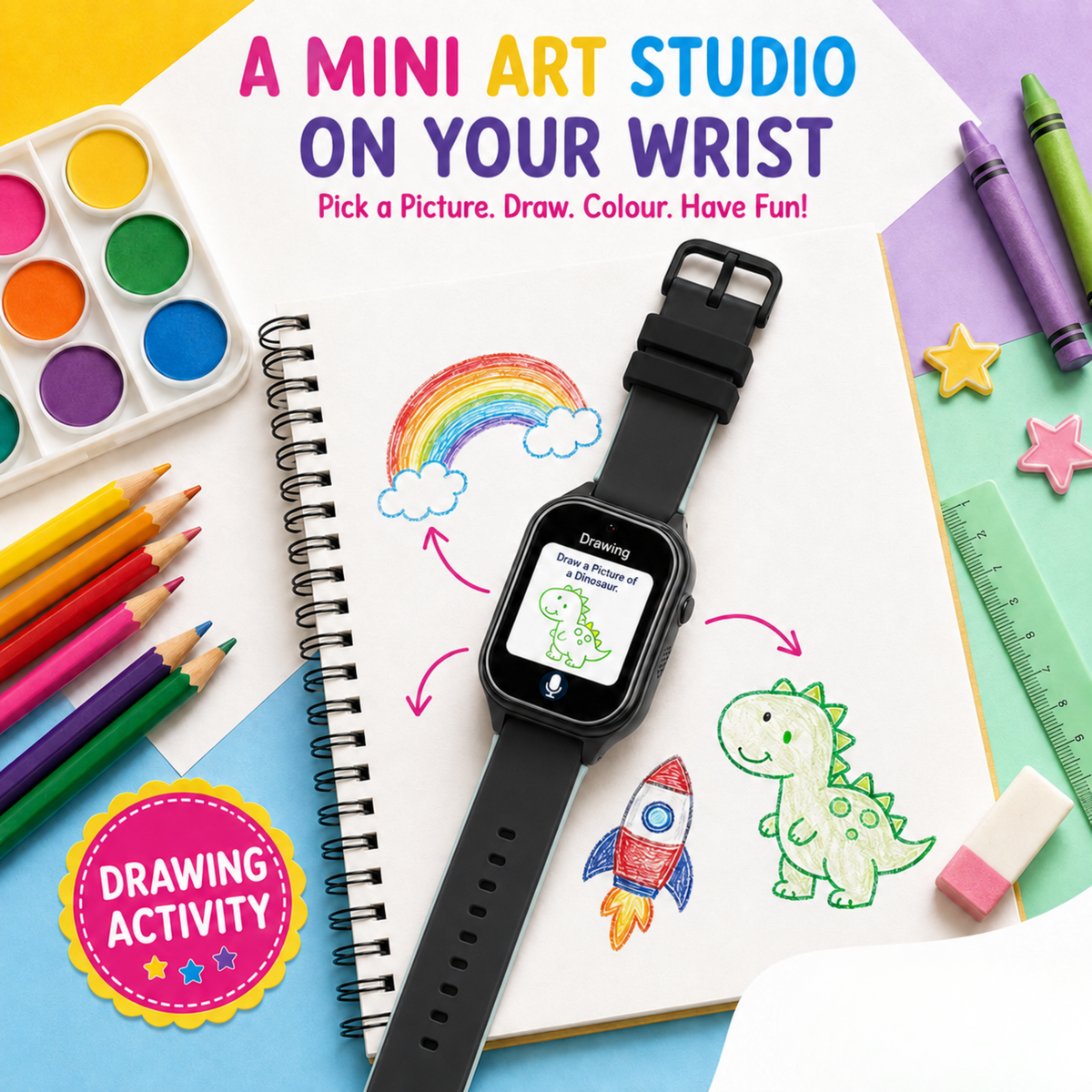 Spiky Smart Ai Video & Voice Calling Smartwatch for Kids