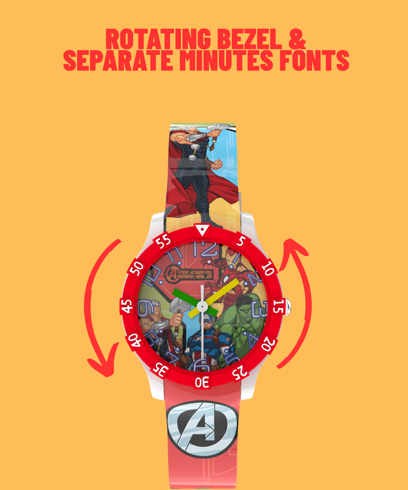 Disney Avengers Kids Analog Watch | Best Gift for Boys & Girls Age 3–10 Years