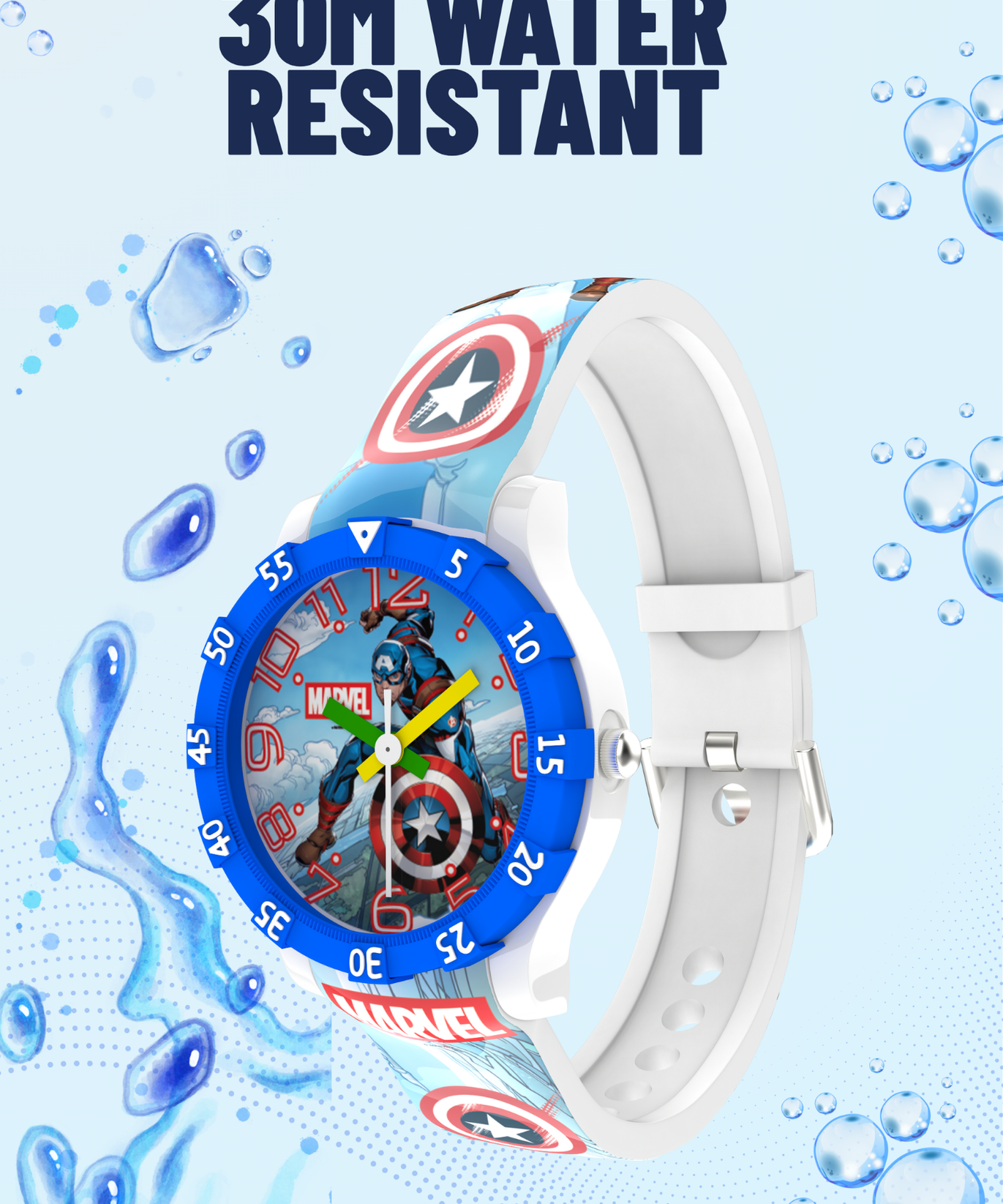 Disney Captain America Kids Analog Watch | Best Gift for Boys & Girls Age 3–10 Years