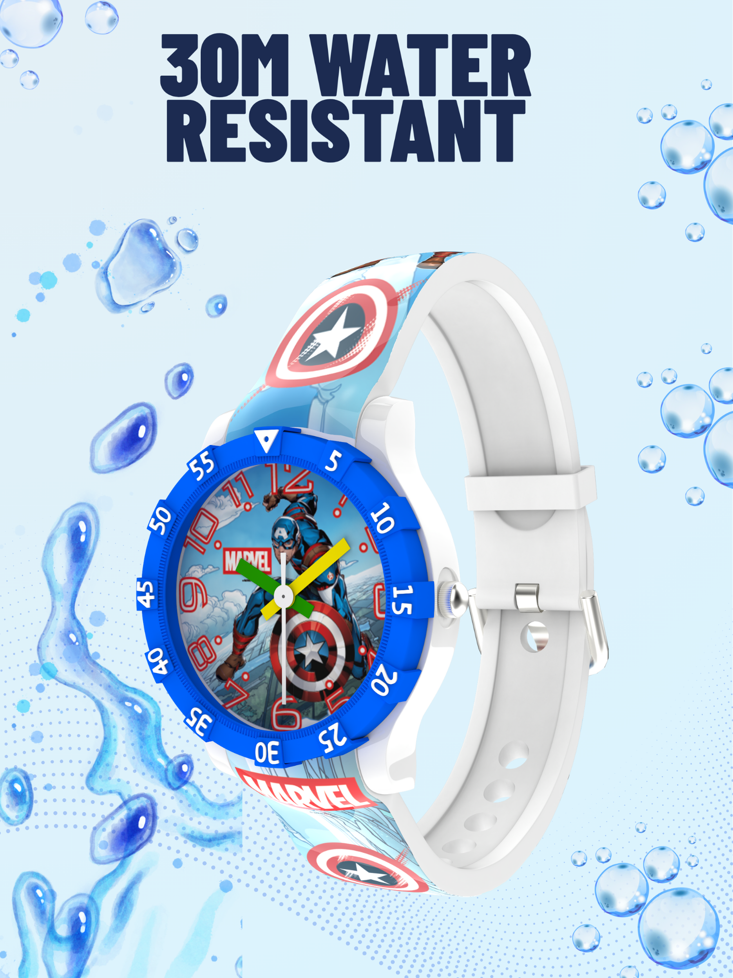 Disney Captain America Kids Analog Watch | Best Gift for Boys & Girls Age 3–10 Years