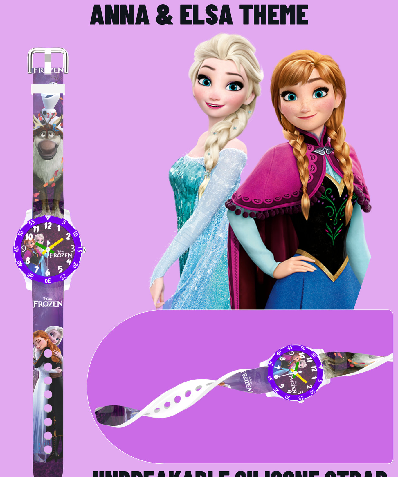 Disney Frozen Theme Kids Analog Watch | Best Gift for Boys & Girls Age 3–10 Years