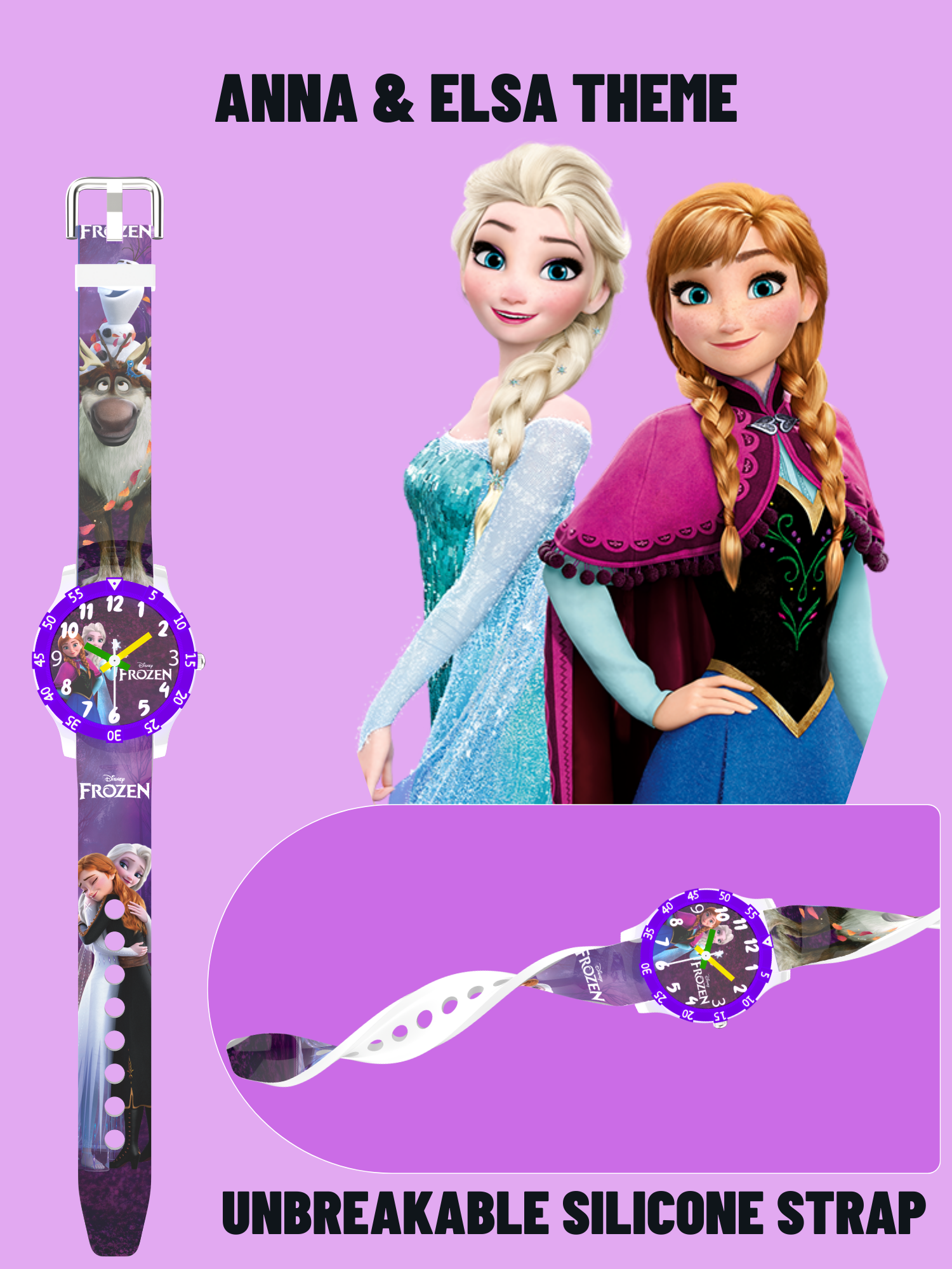 Disney Frozen Theme Kids Analog Watch | Best Gift for Boys & Girls Age 3–10 Years