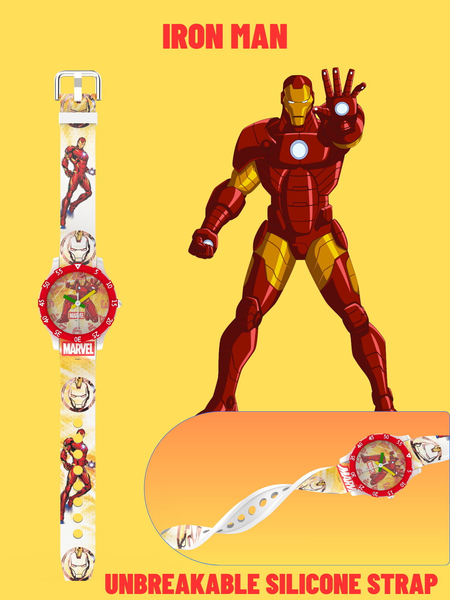 Disney Iron Man Kids Analog Watch | Best Gift for Boys & Girls Age 3–10 Years