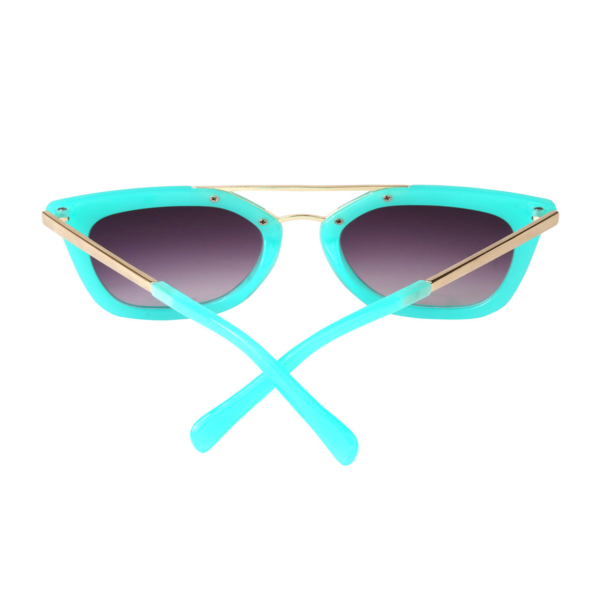 Spiky Oval UV Protected Sunglass - Turquoise