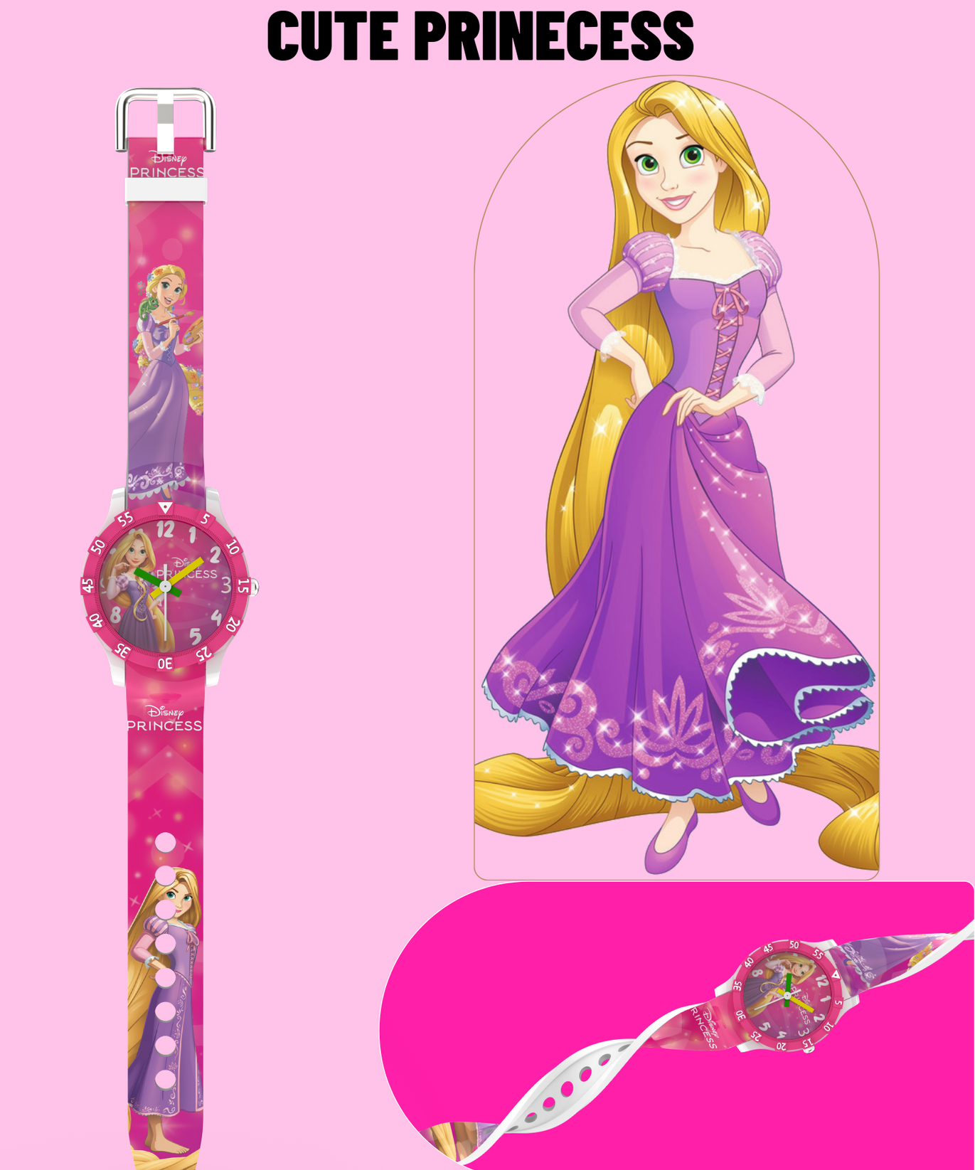 Disney Princess Theme Kids Analog Watch | Best Gift for Boys & Girls Age 3–10 Years