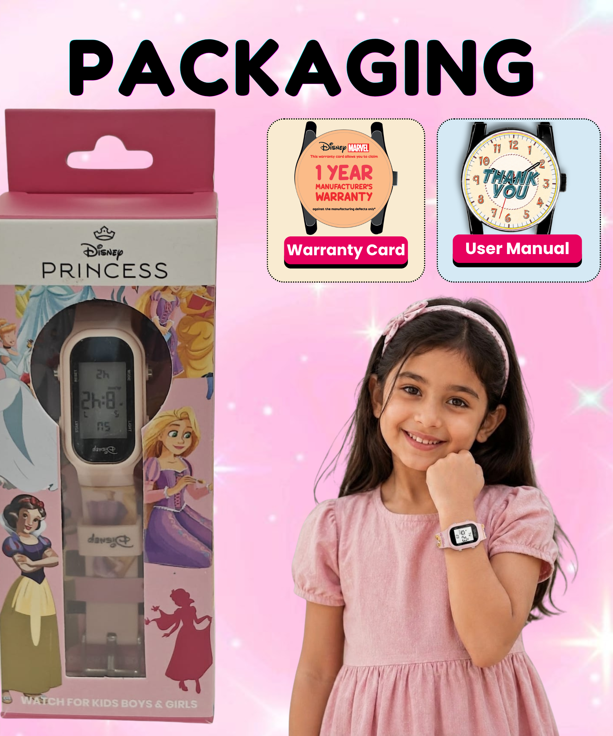 Spiky Princess theme Digital Kids Watch