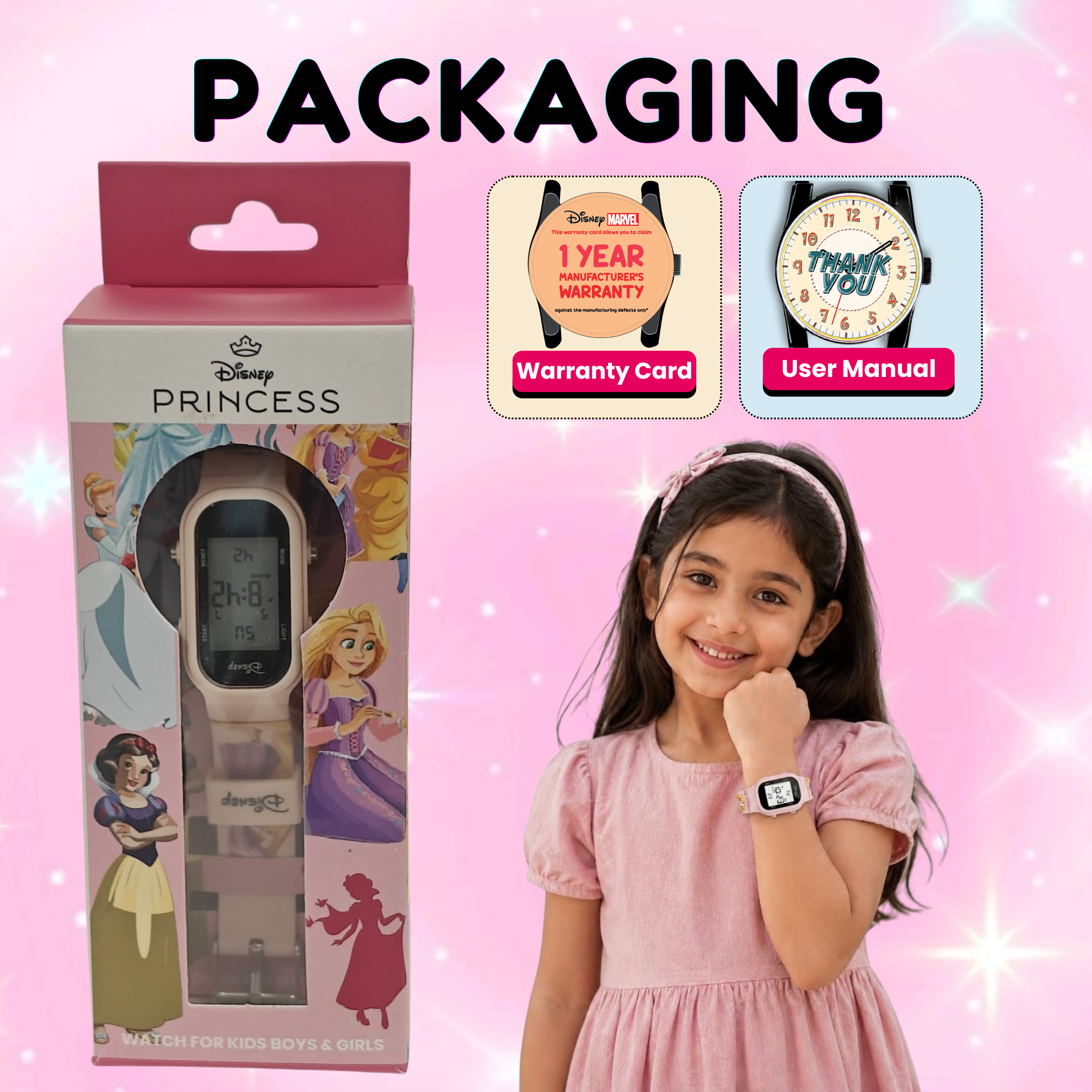 Spiky Princess theme Digital Kids Watch