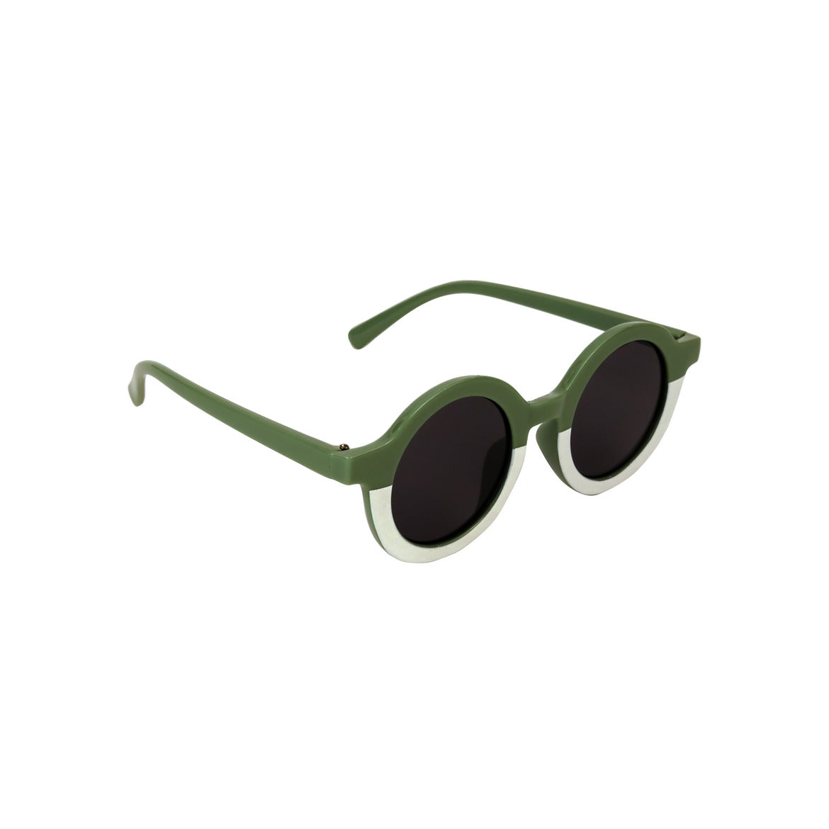 Spiky Round UV Protected Sunglass - Green White